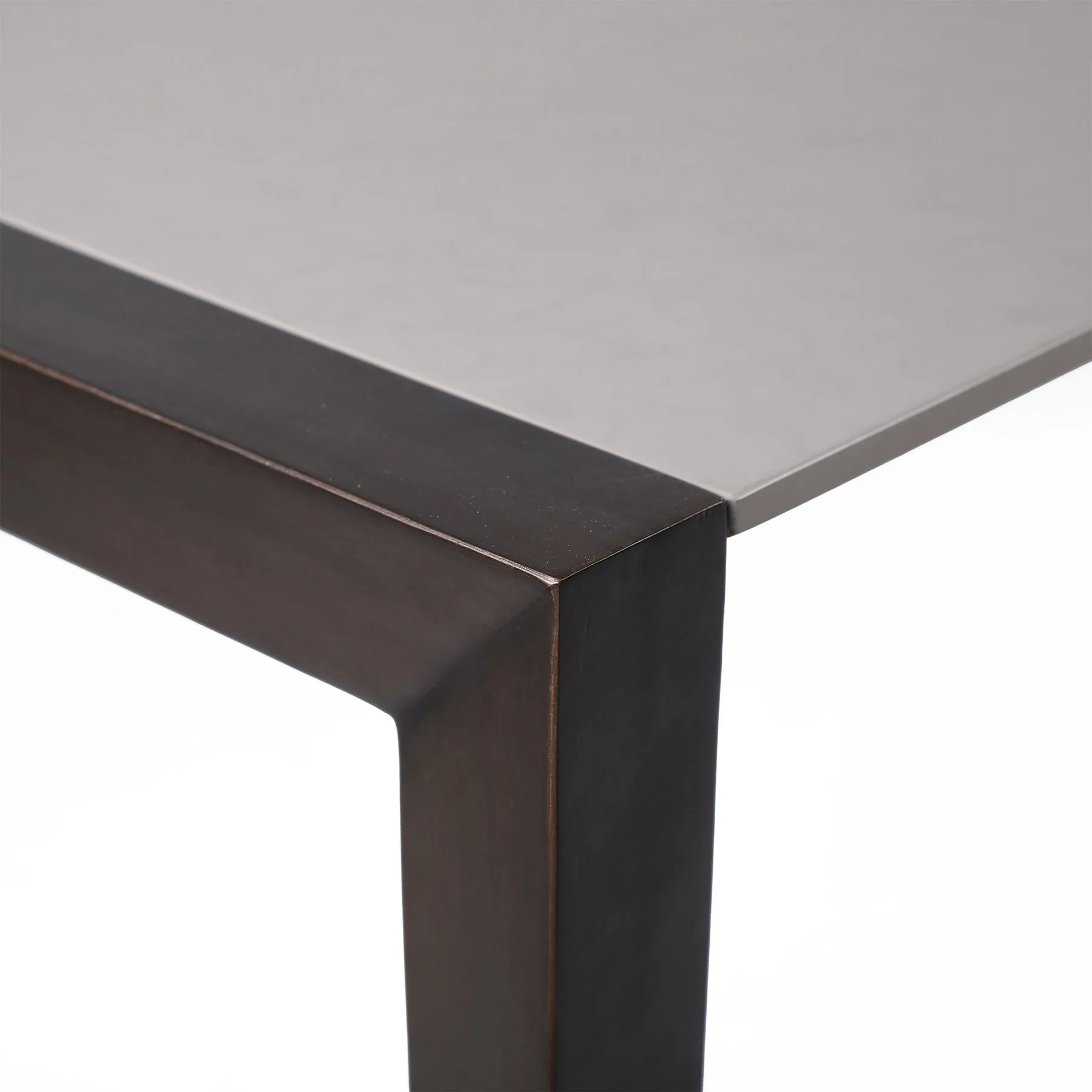 Fineline Indoor Outdoor 80" Rectangle Dining Table in Dark Eucalyptus Wood and Super Stone - Image 3