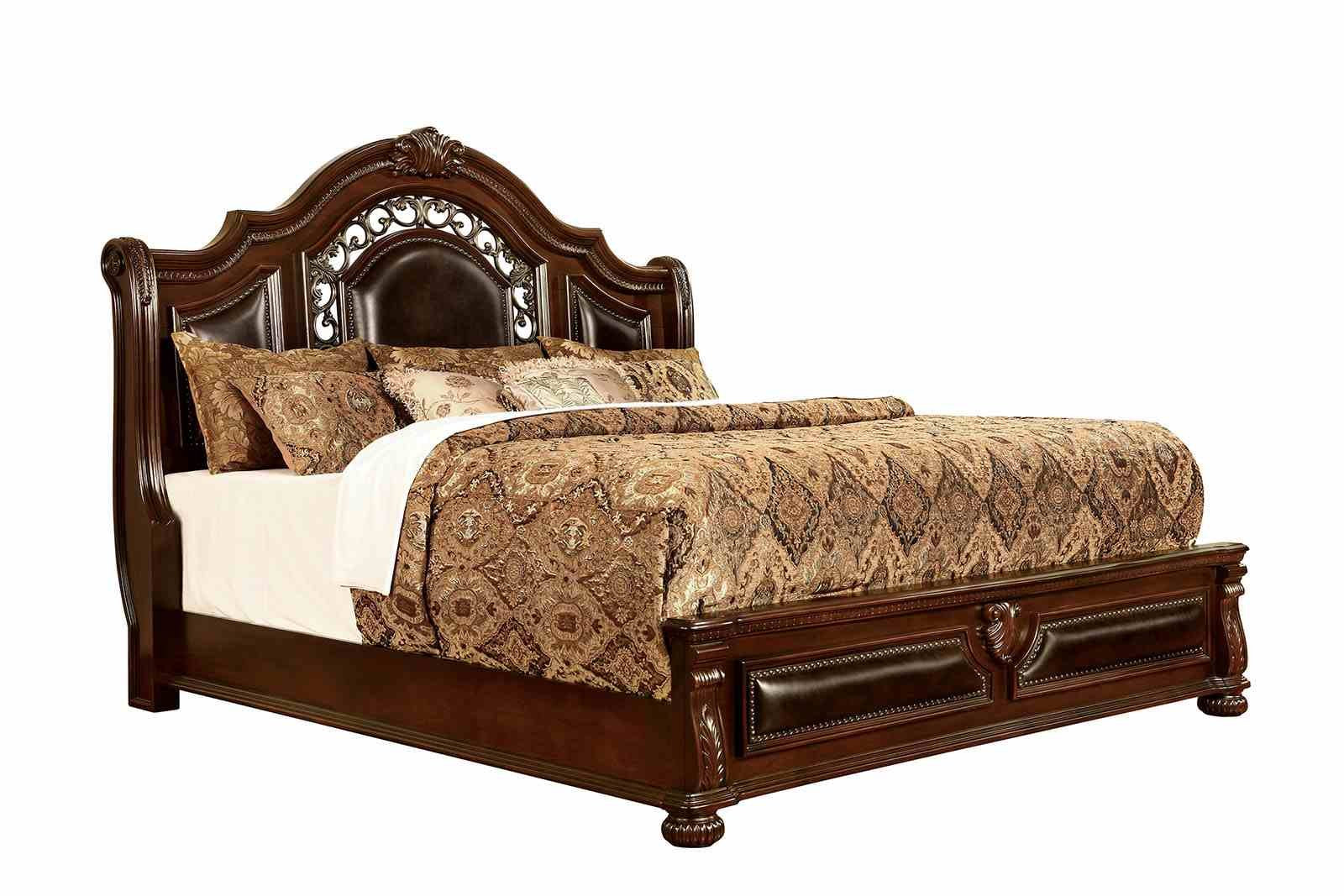 Flandreau E.King Bed, Brown Cherry - Image 3