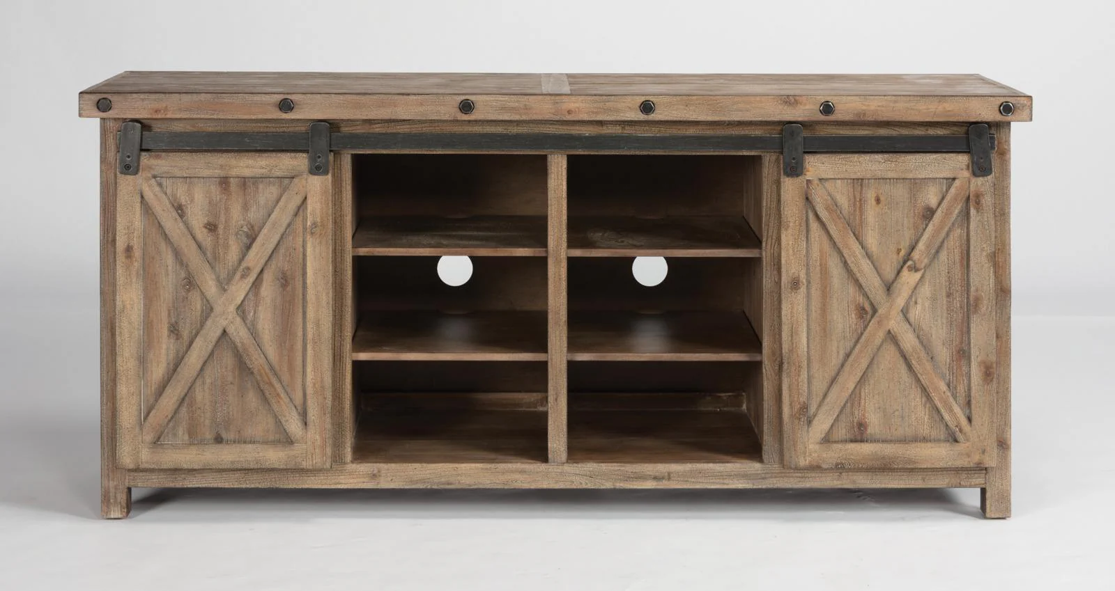 Flexsteel Carpenter Entertainment Base in Rustic Gray - Image 5