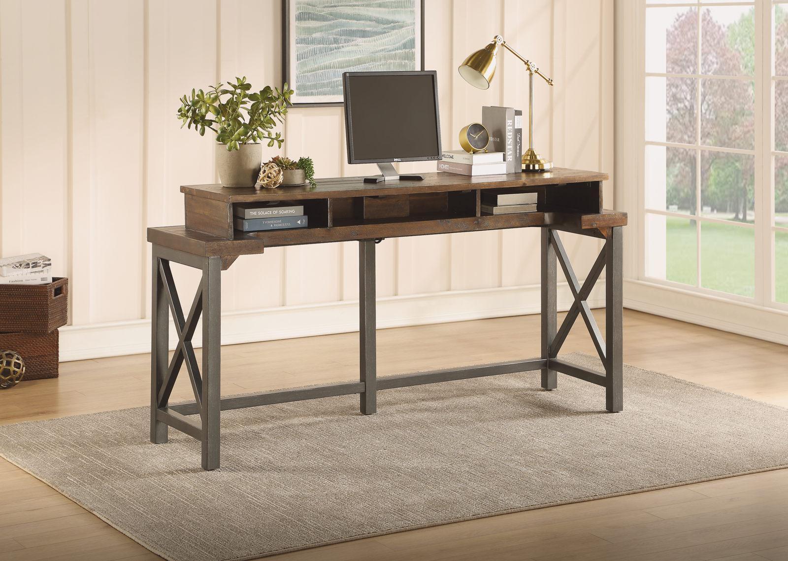 Flexsteel Carpenter Work Console in Rustic Brown - Image 5