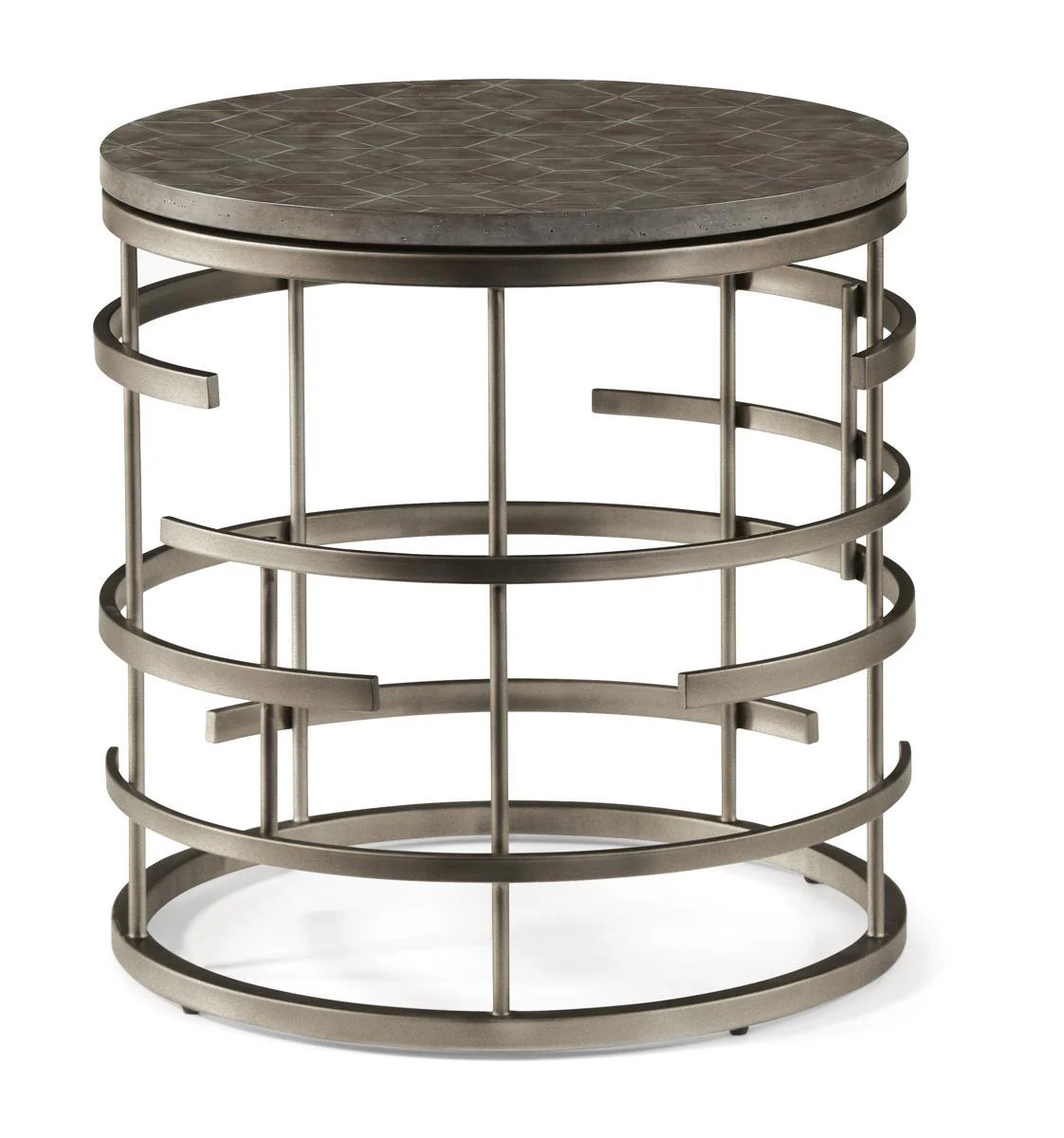 Flexsteel Halo Lamp Table in Silver - Image 2