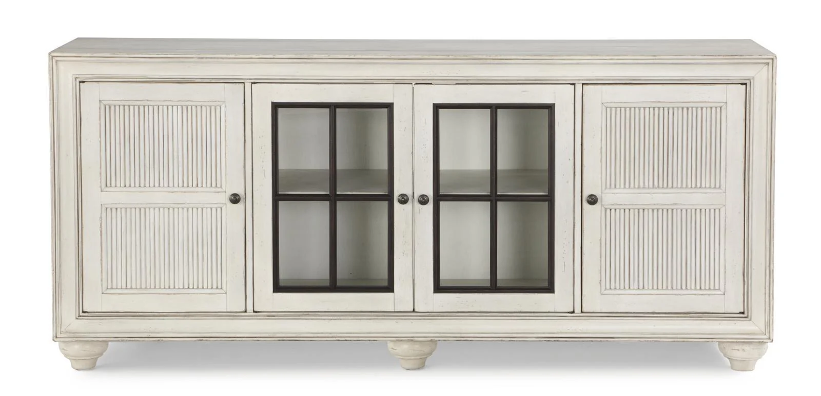 Flexsteel Harmony Entertainment Base in White - Image 2