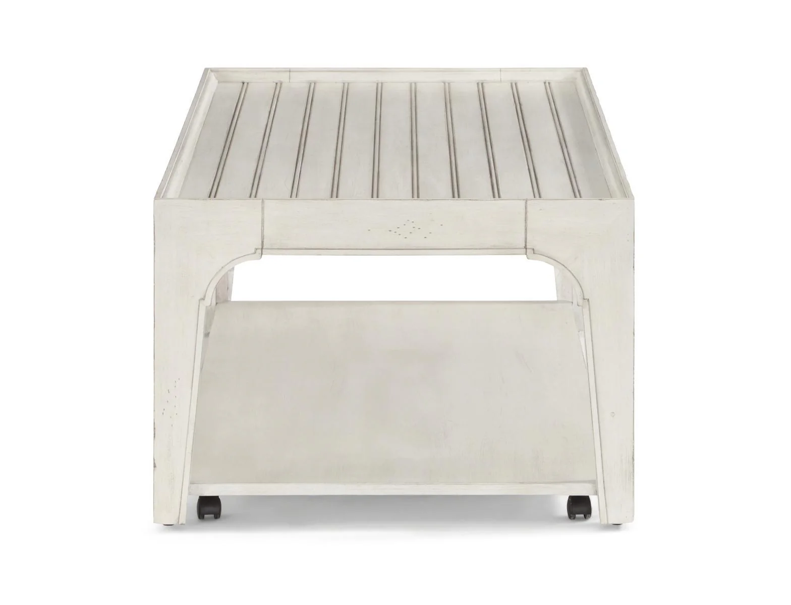 Flexsteel Harmony Rectangular Cocktail Table with Casters in White - Image 3