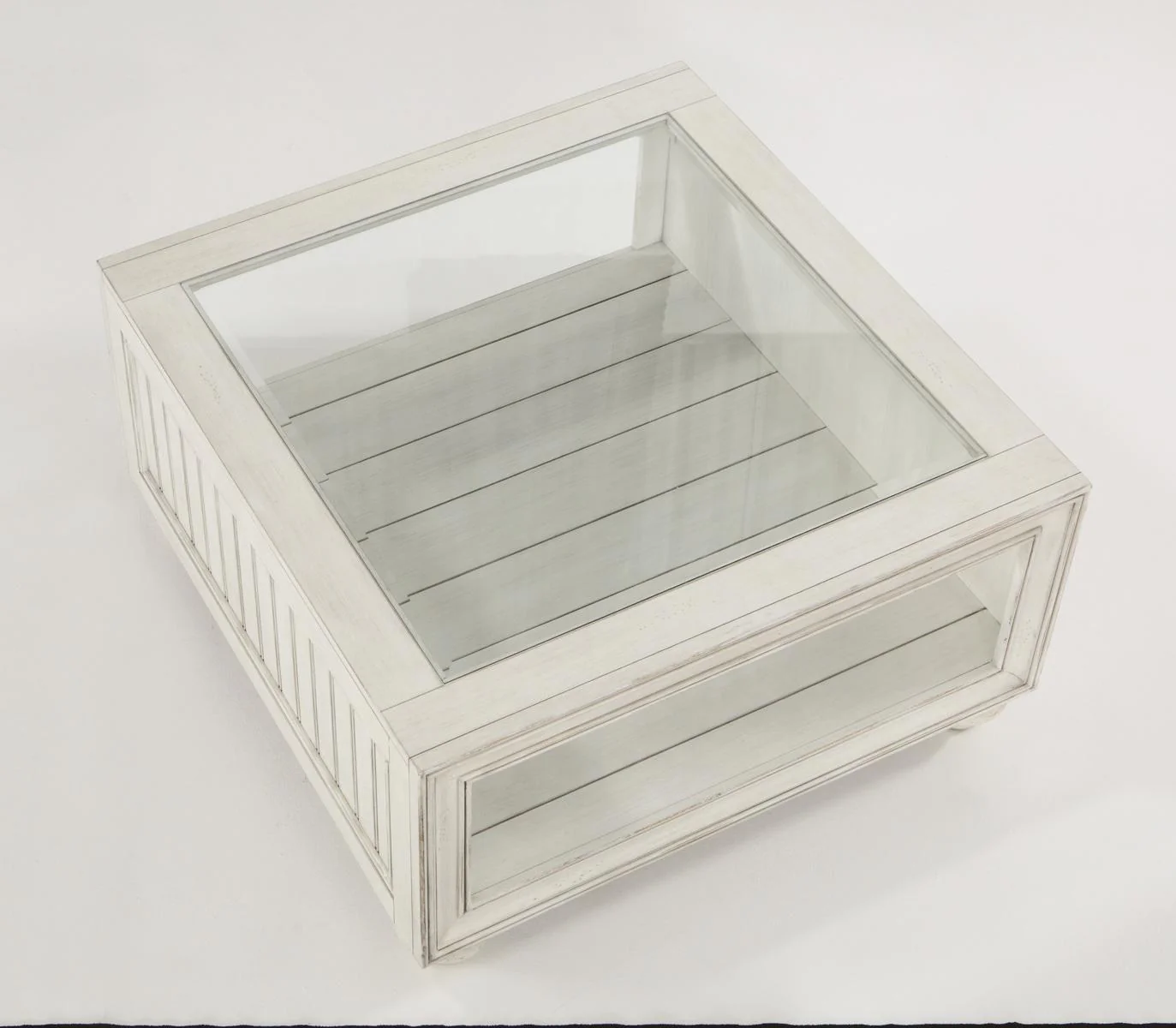 Flexsteel Harmony Square Cocktail Table with Casters in White - Image 4