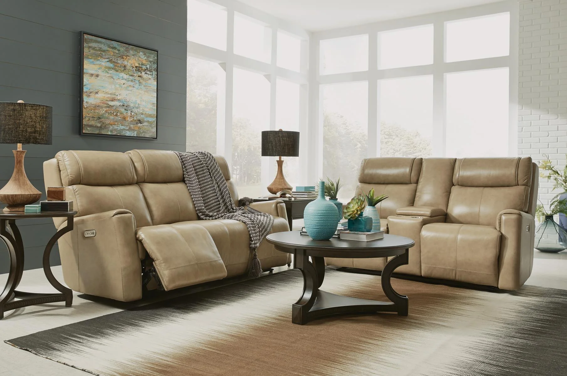 Flexsteel Latitudes Holton Leather Power Reclining Sofa w/Power Headrests - Image 4