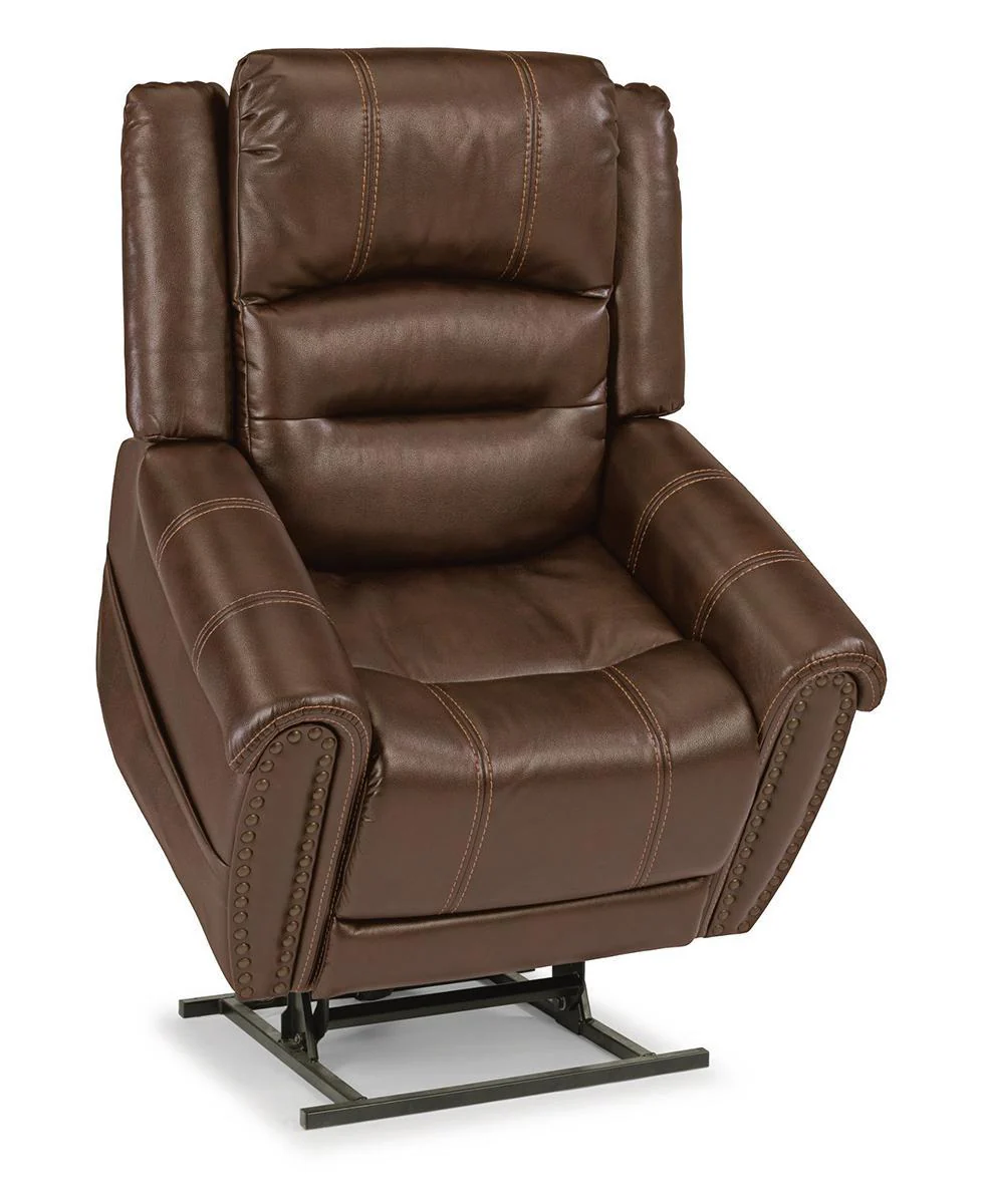 Flexsteel Oscar Power Lift Recliner with Power Headrest and Lumbar - Image 4