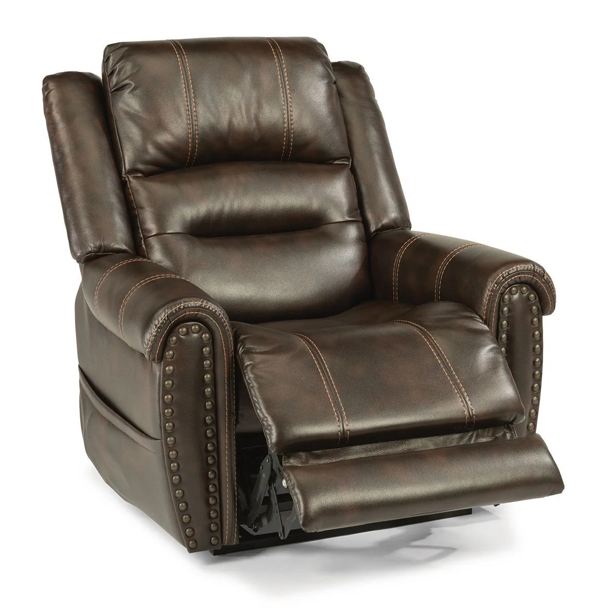 Flexsteel Oscar Power Recliner with Power Headrest and Lumbar - Image 3