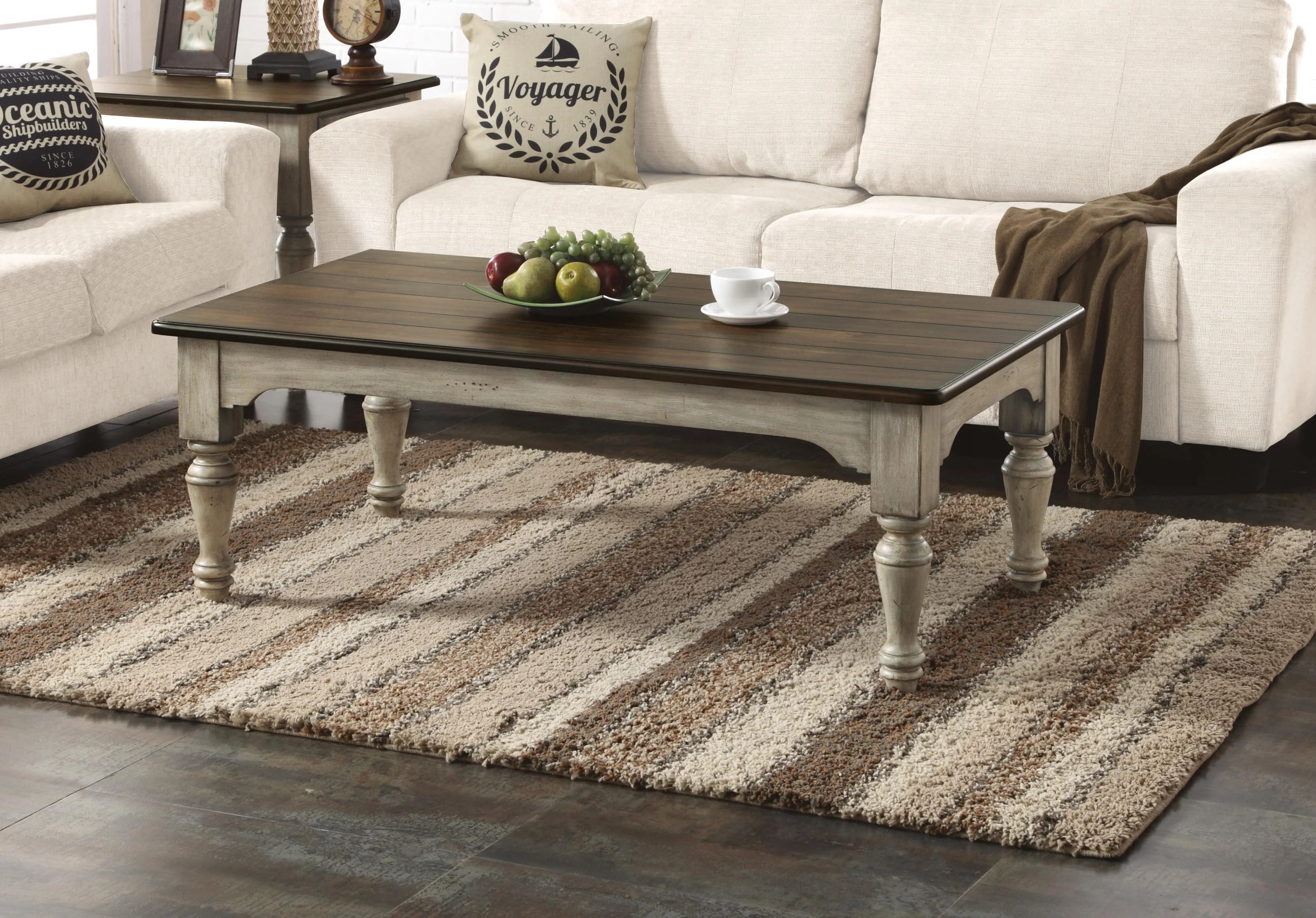 Flexsteel Plymouth Rectangular Cocktail Table in Two-Tone - Image 5