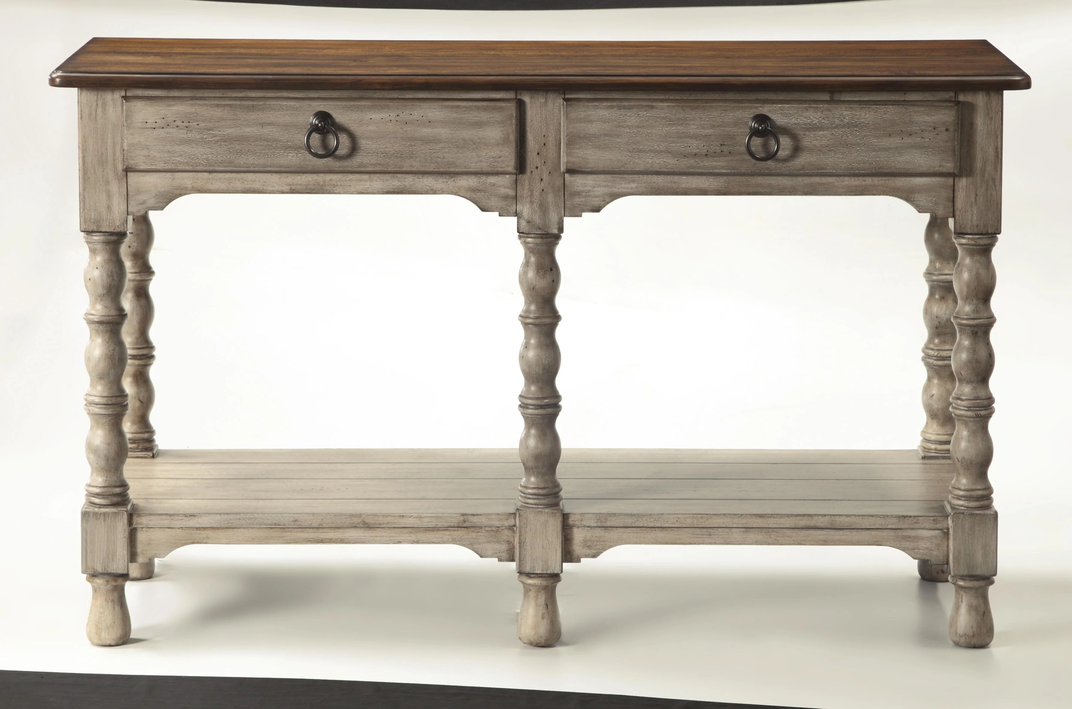 Flexsteel Plymouth Sofa Table with Drawer in Two-Tone - Image 2