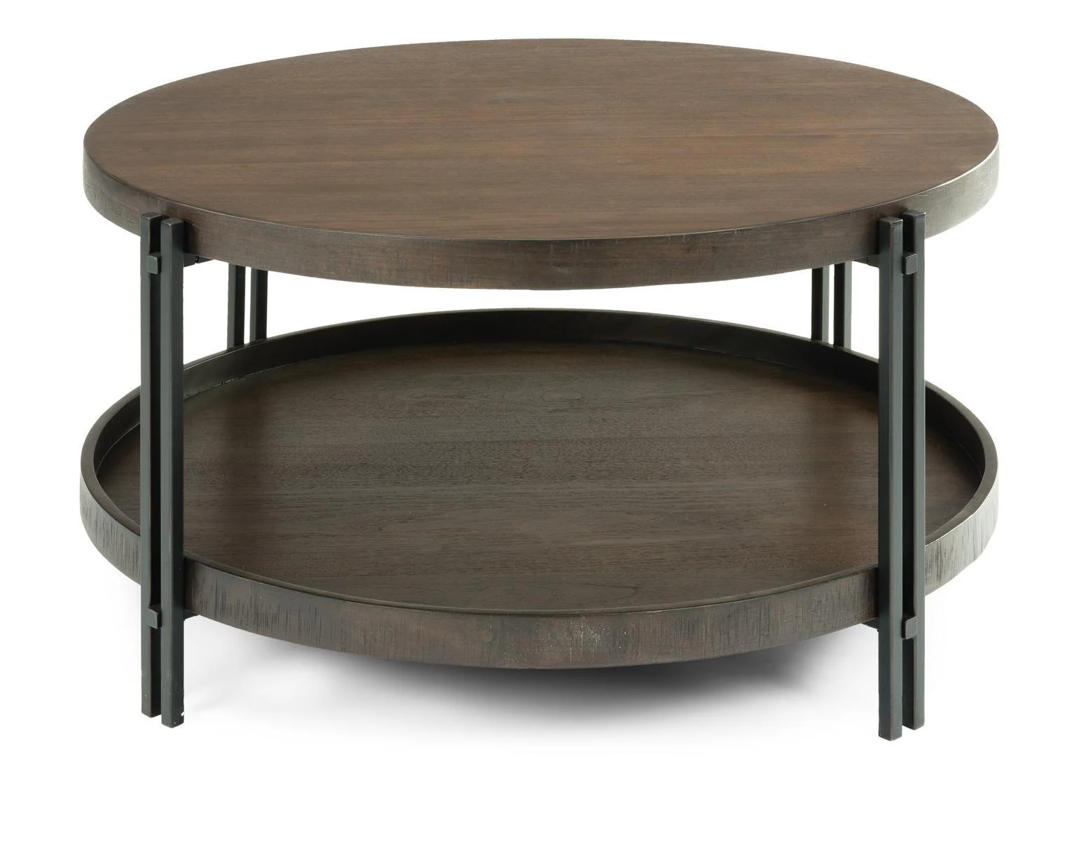 Flexsteel Prairie Round Cocktail Table with Casters - Image 2
