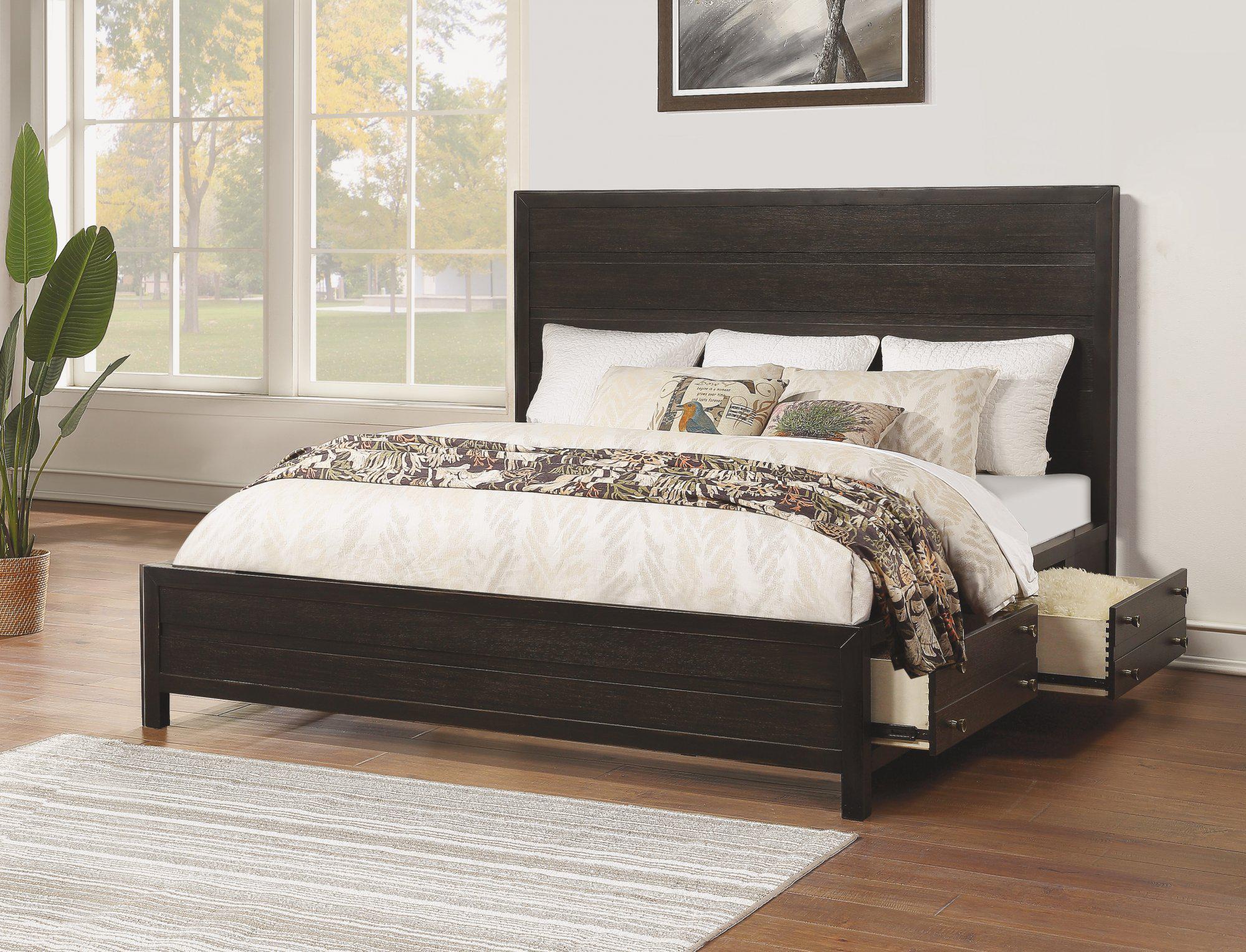 Flexsteel Wynwood Cologne King Storage Bed in Dark Brown - Image 4