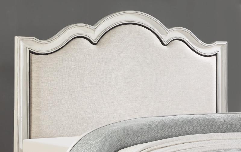 Flexsteel Wynwood Harmony King Upholstered Panel Bed in White Wood - Image 2