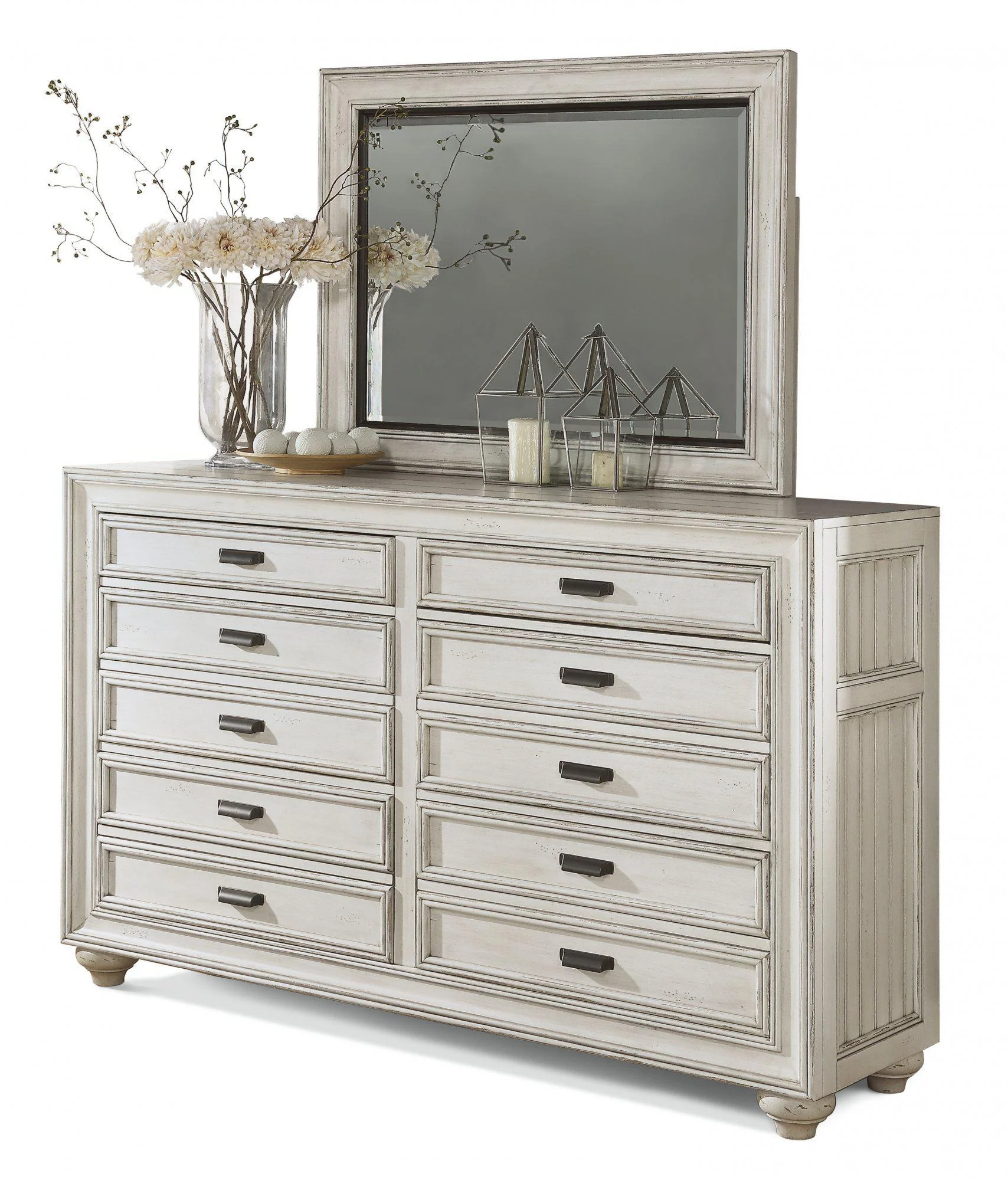 Flexsteel Wynwood Harmony Mirror in White Wood - Image 2