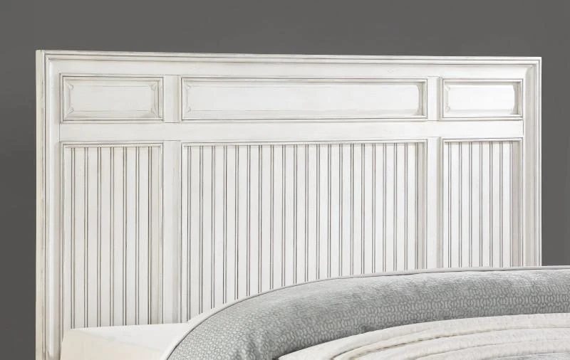 Flexsteel Wynwood Harmony Queen Panel Bed in White Wood - Image 2