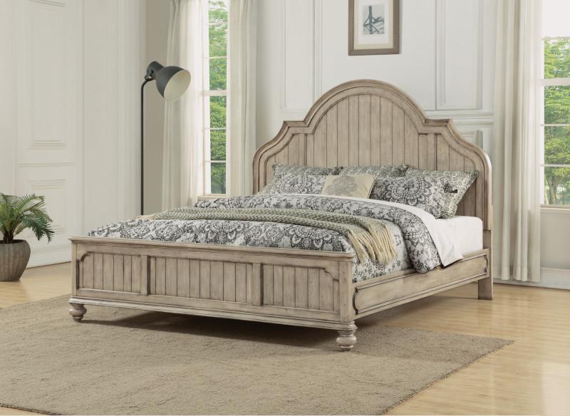 Flexsteel Wynwood Plymouth King Panel Bed in Whitewash Wood - Image 4