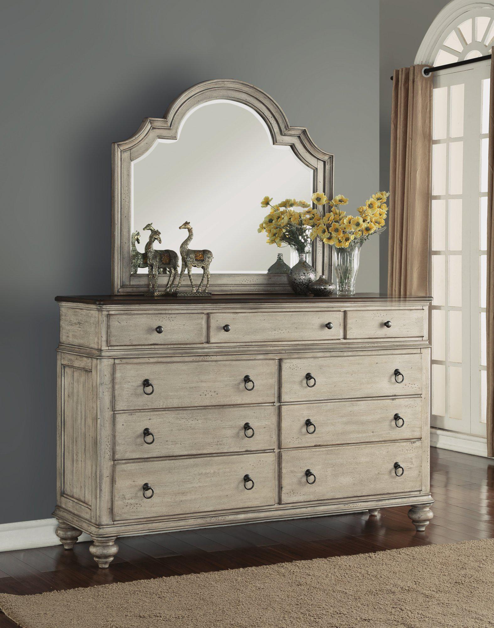 Flexsteel Wynwood Plymouth Mirror in Whitewash Wood - Image 3