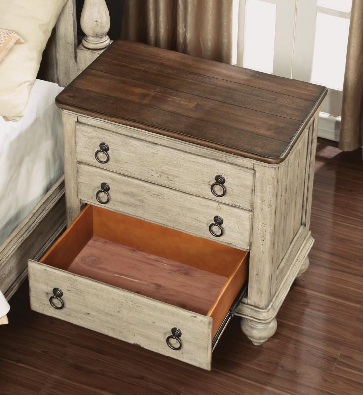 Flexsteel Wynwood Plymouth Night Stand in Whitewash Wood - Image 3