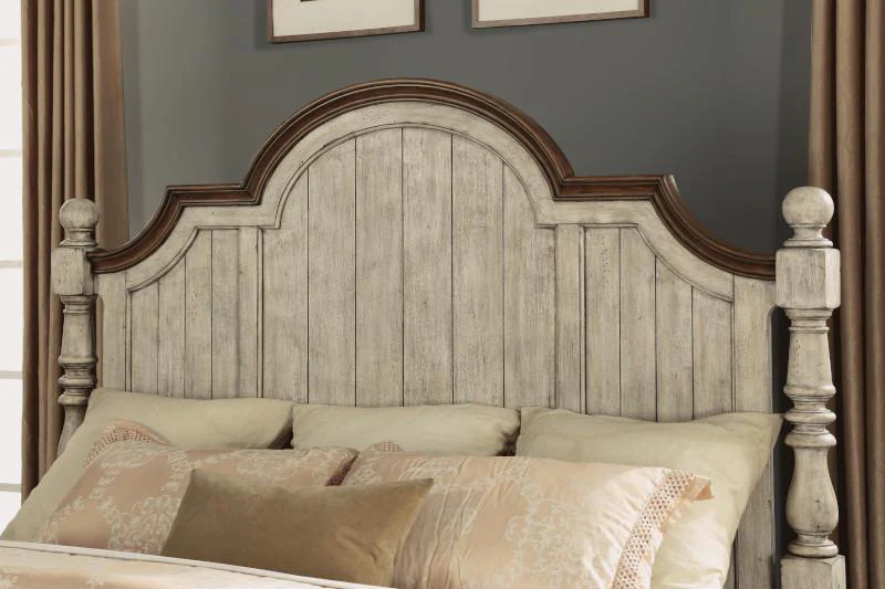Flexsteel Wynwood Plymouth Queen Poster Bed in Whitewash Wood - Image 5