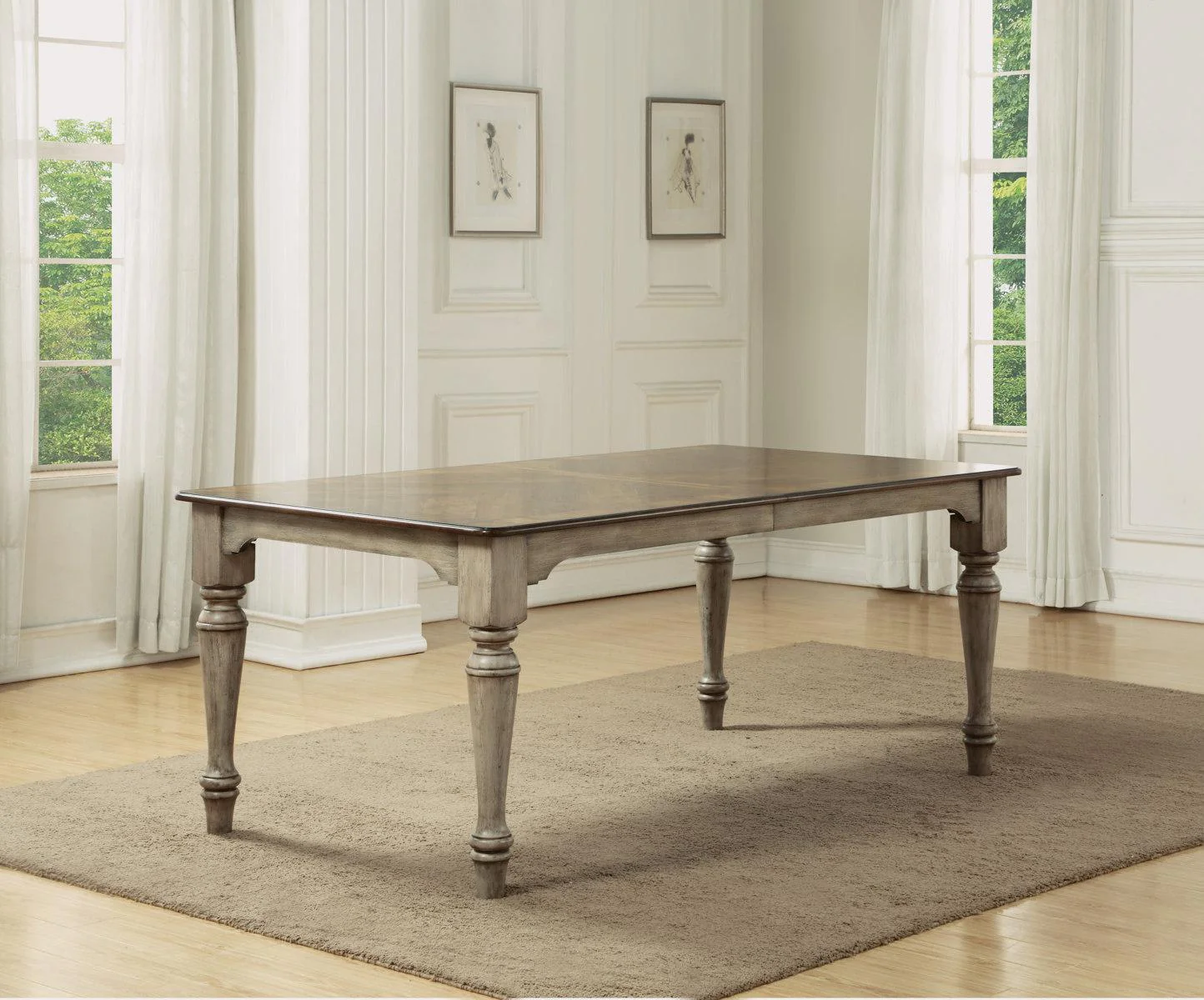 Flexsteel Wynwood Plymouth Rectangular Dining Table in Two-Toned - Image 3
