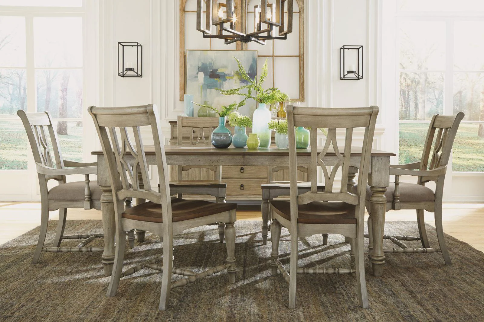 Flexsteel Wynwood Plymouth Rectangular Dining Table in Two-Toned - Image 5