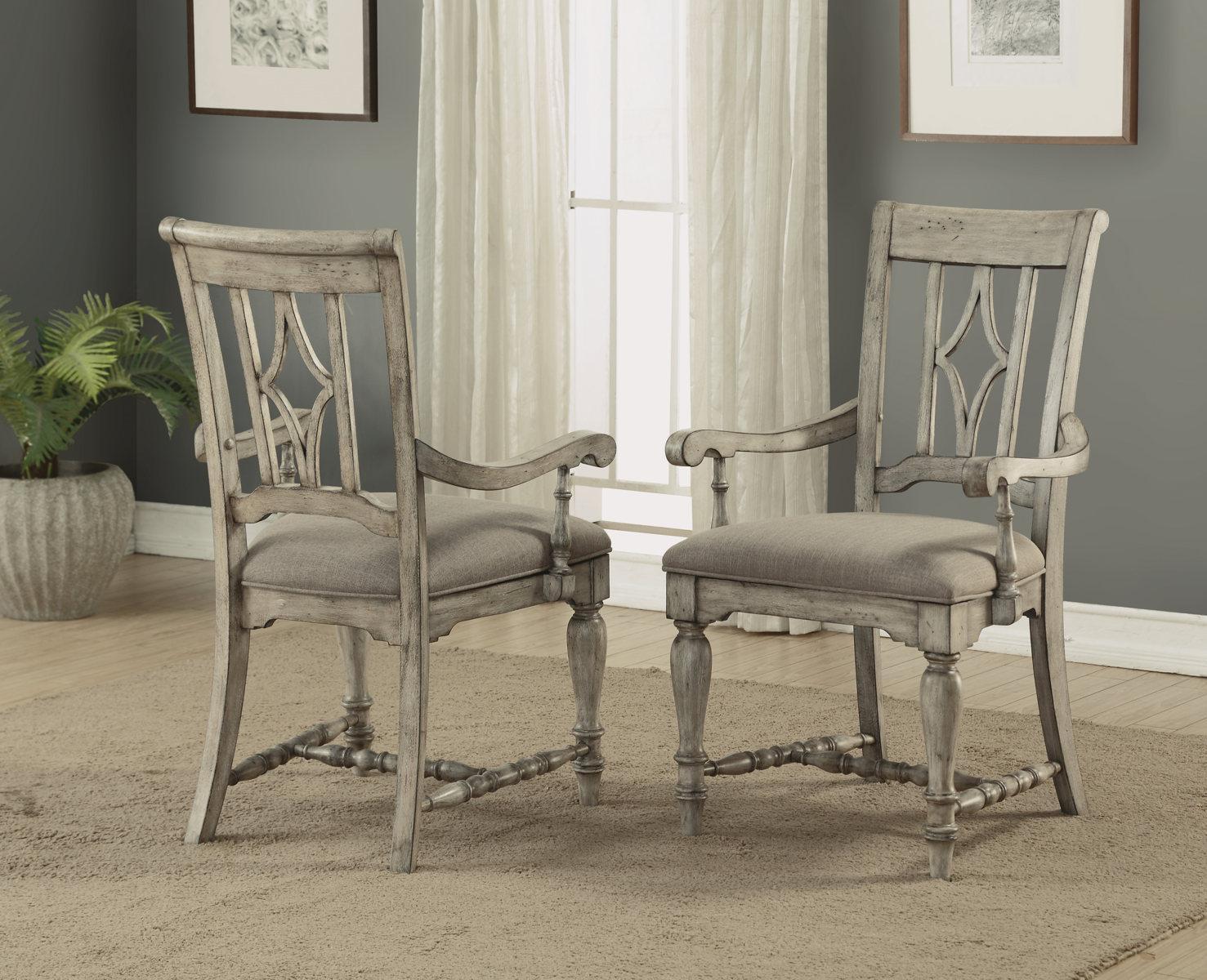 Flexsteel Wynwood Plymouth Upholstered Arm Chair (Set of 2) in Gray - Image 3