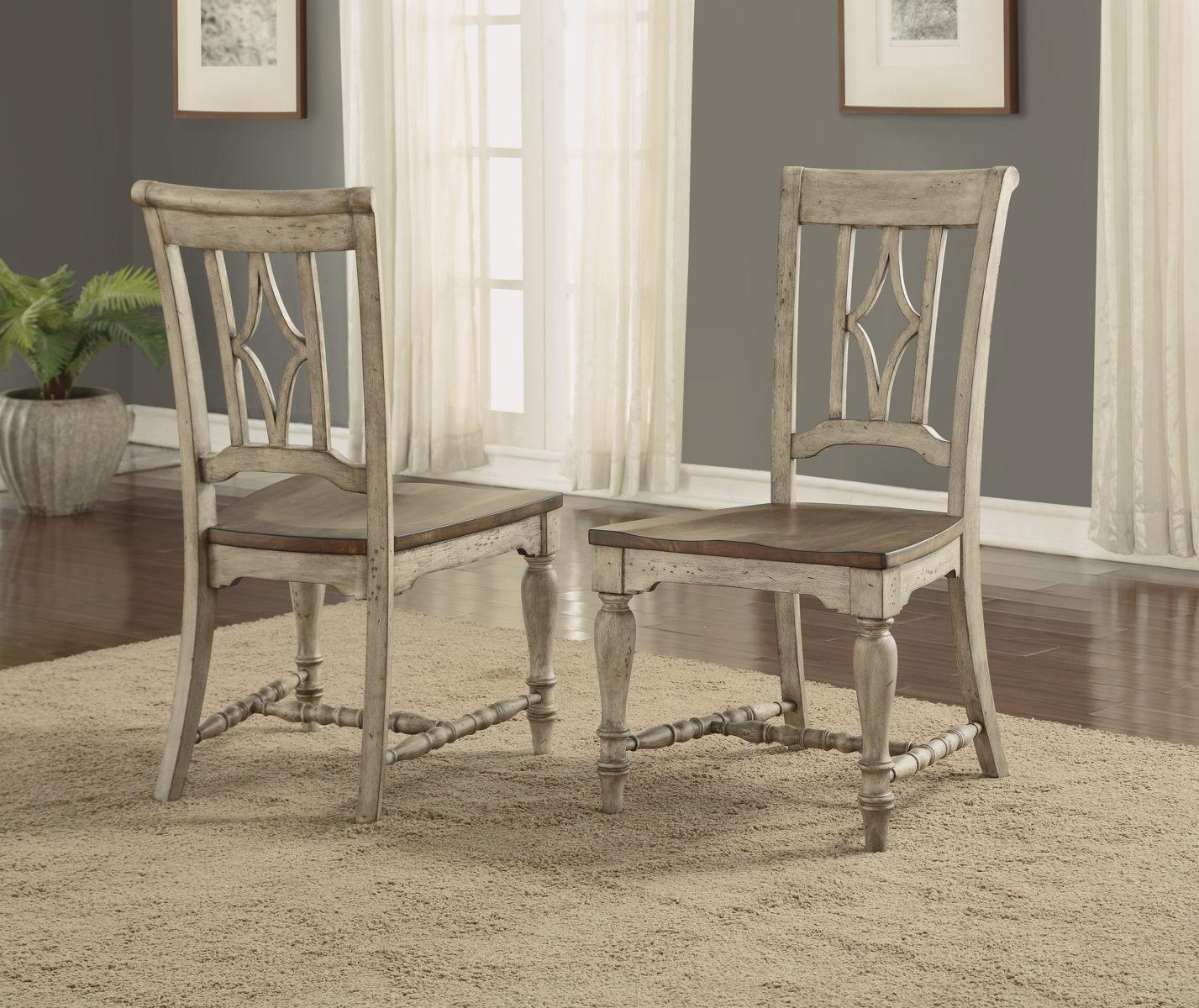 Flexsteel Wynwood Plymouth Wooden Side Chair (Set of 2) in Gray - Image 3