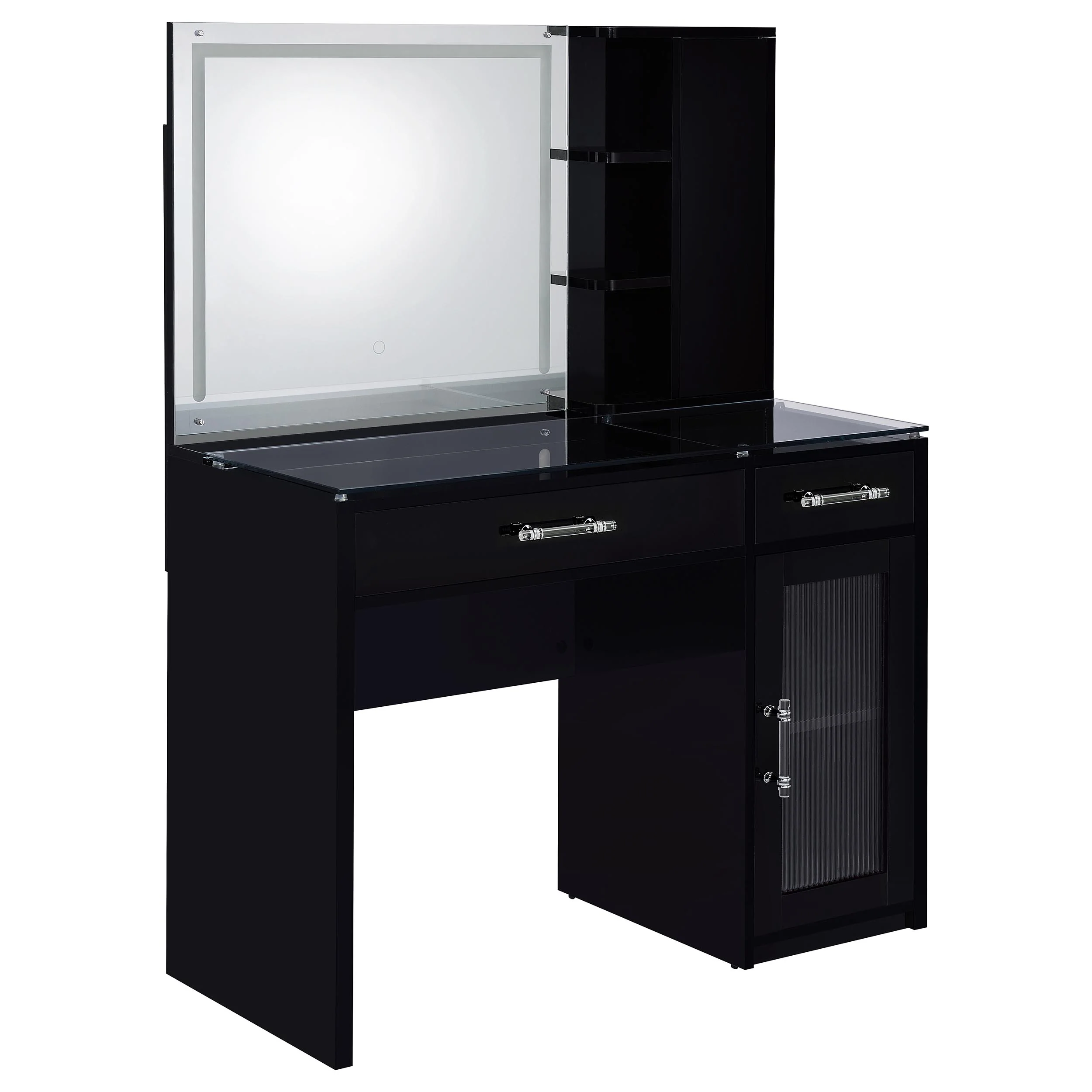 Flora Makeup Vanity Table with LED Mirror and Stool - Image 25