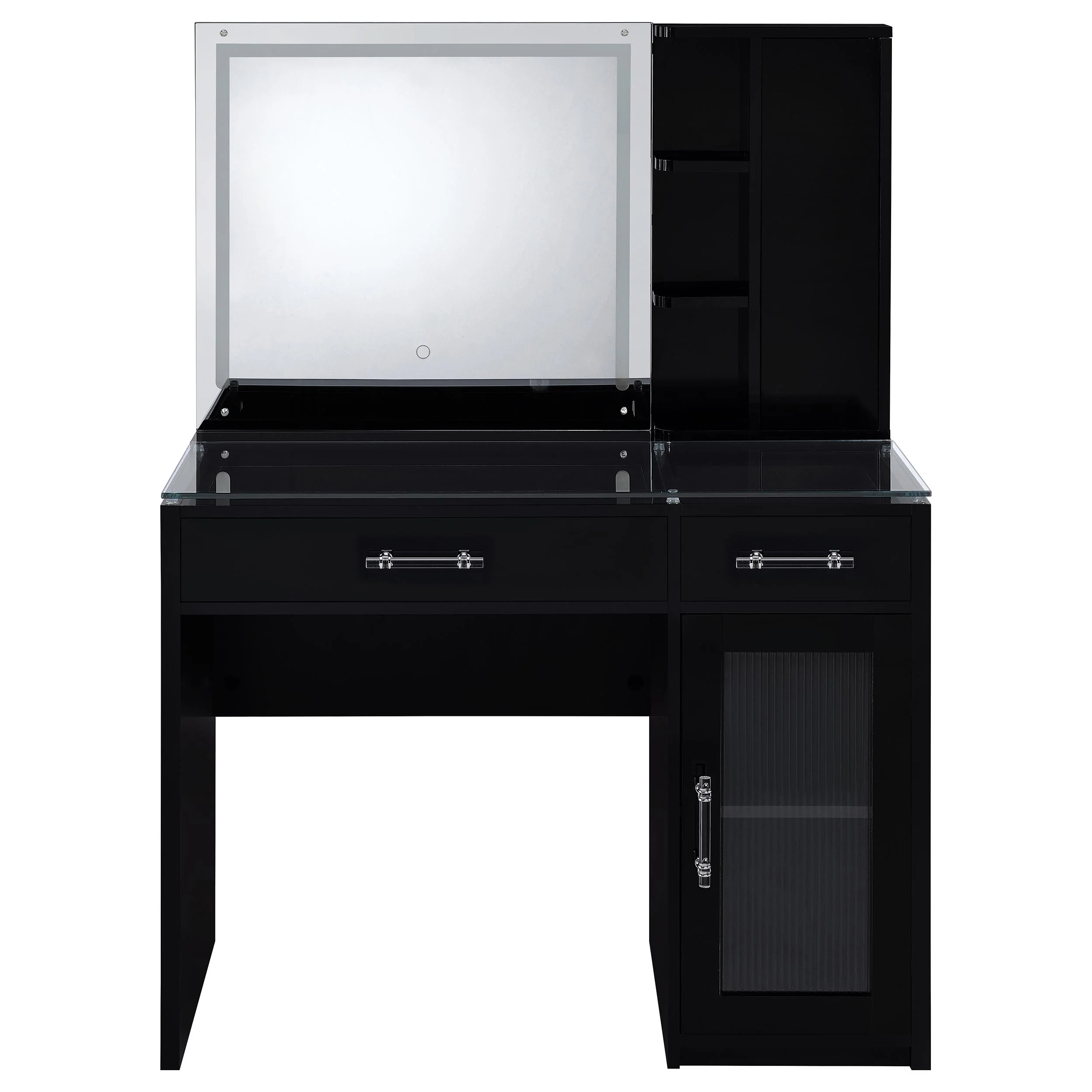 Flora Makeup Vanity Table with LED Mirror and Stool - Image 27