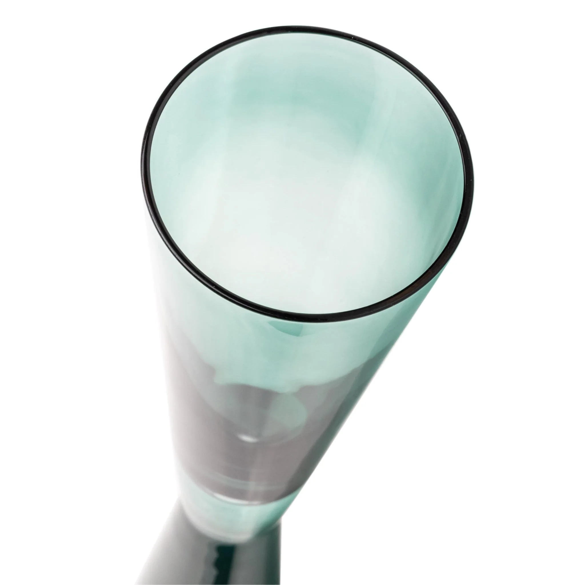 Flute Green Champagne Glasses - Set of 4 - Image 4