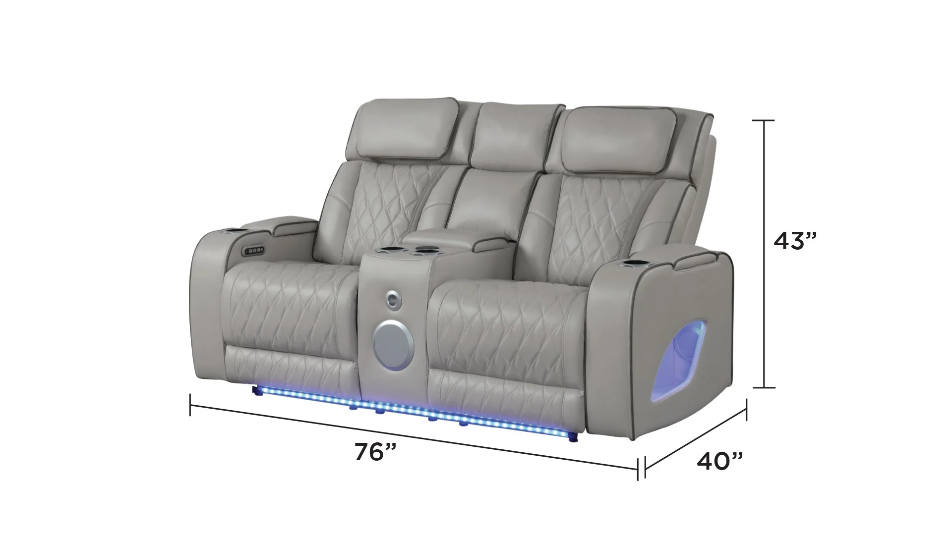 Fortuner Loveseat Gray - Image 6