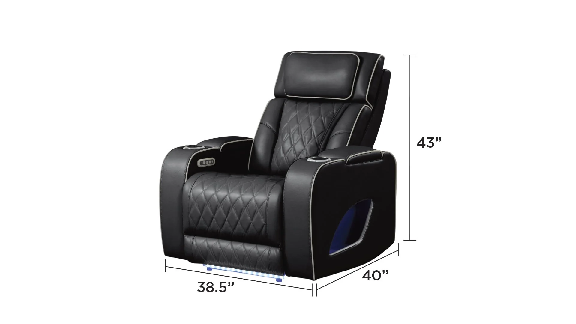 Fortuner Recliner Black - Image 6