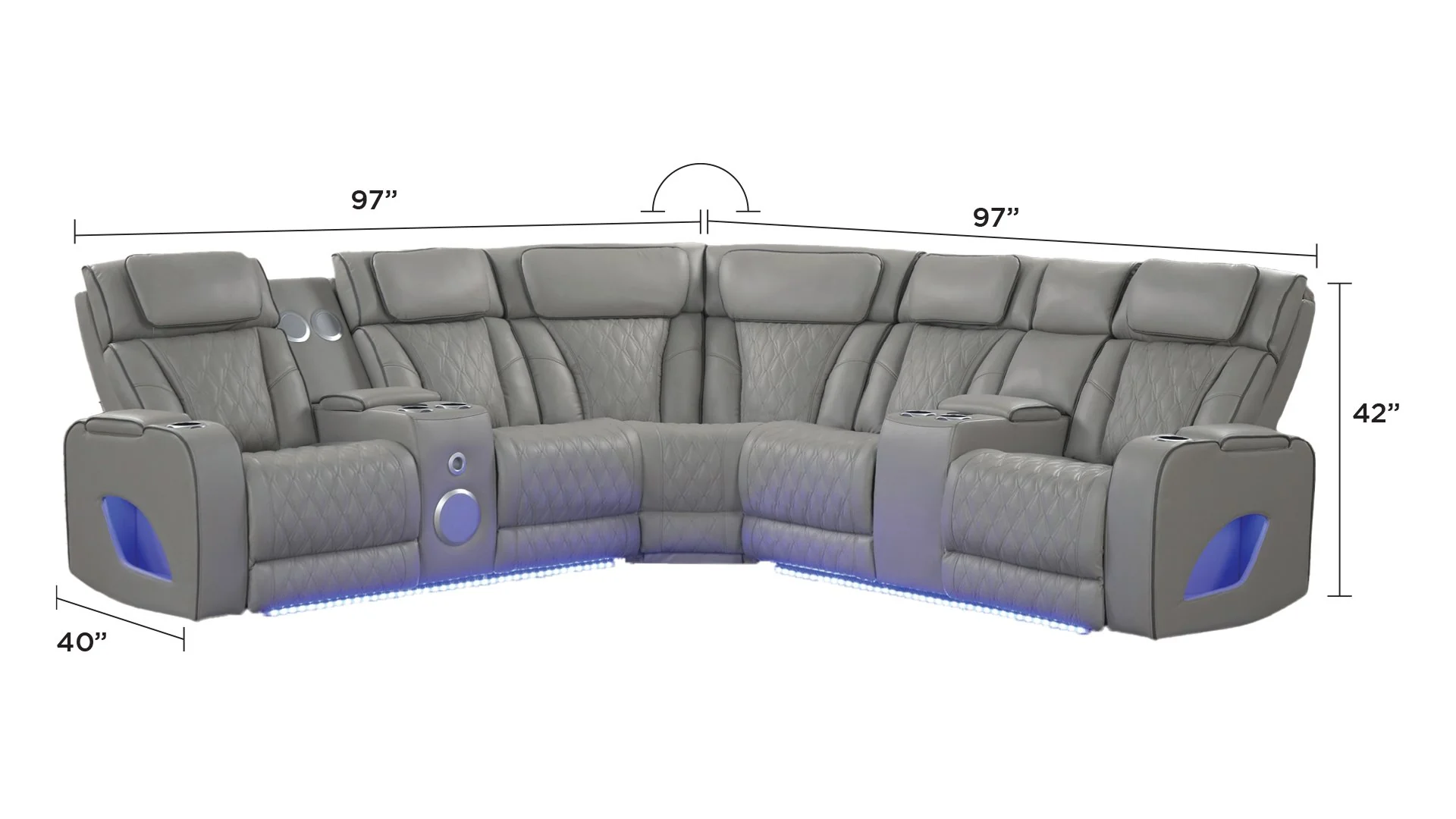 Fortuner Sectional Gray - Image 8