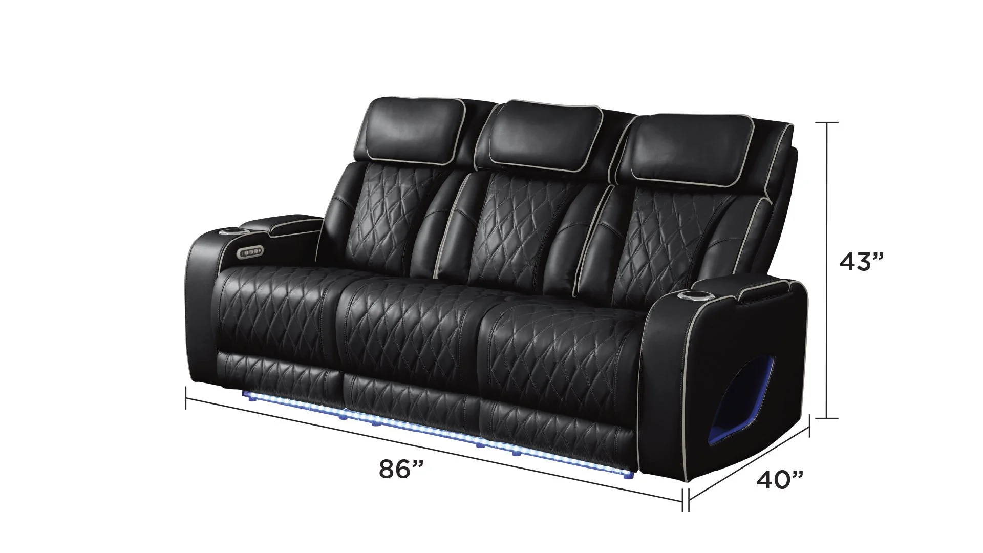 Fortuner Sofa Black - Image 6