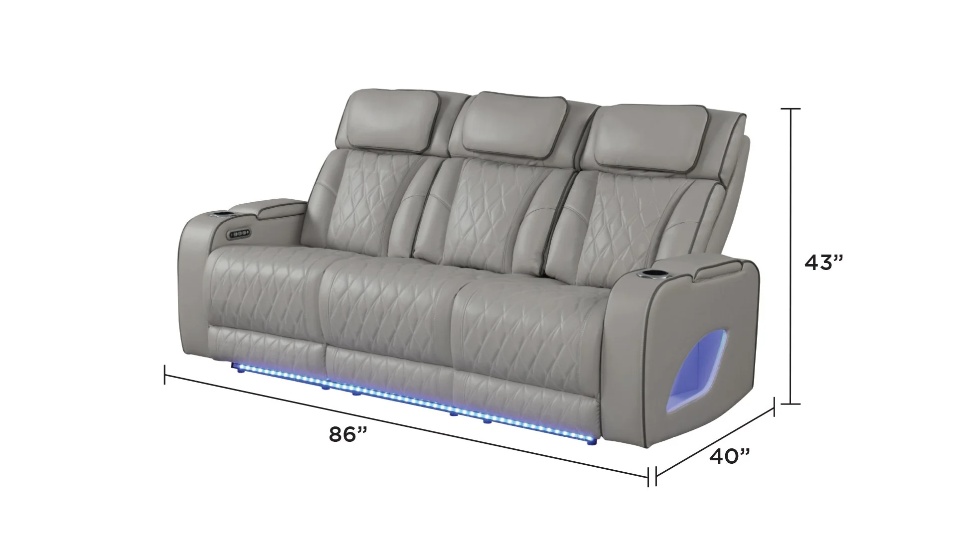 Fortuner Sofa Gray - Image 2