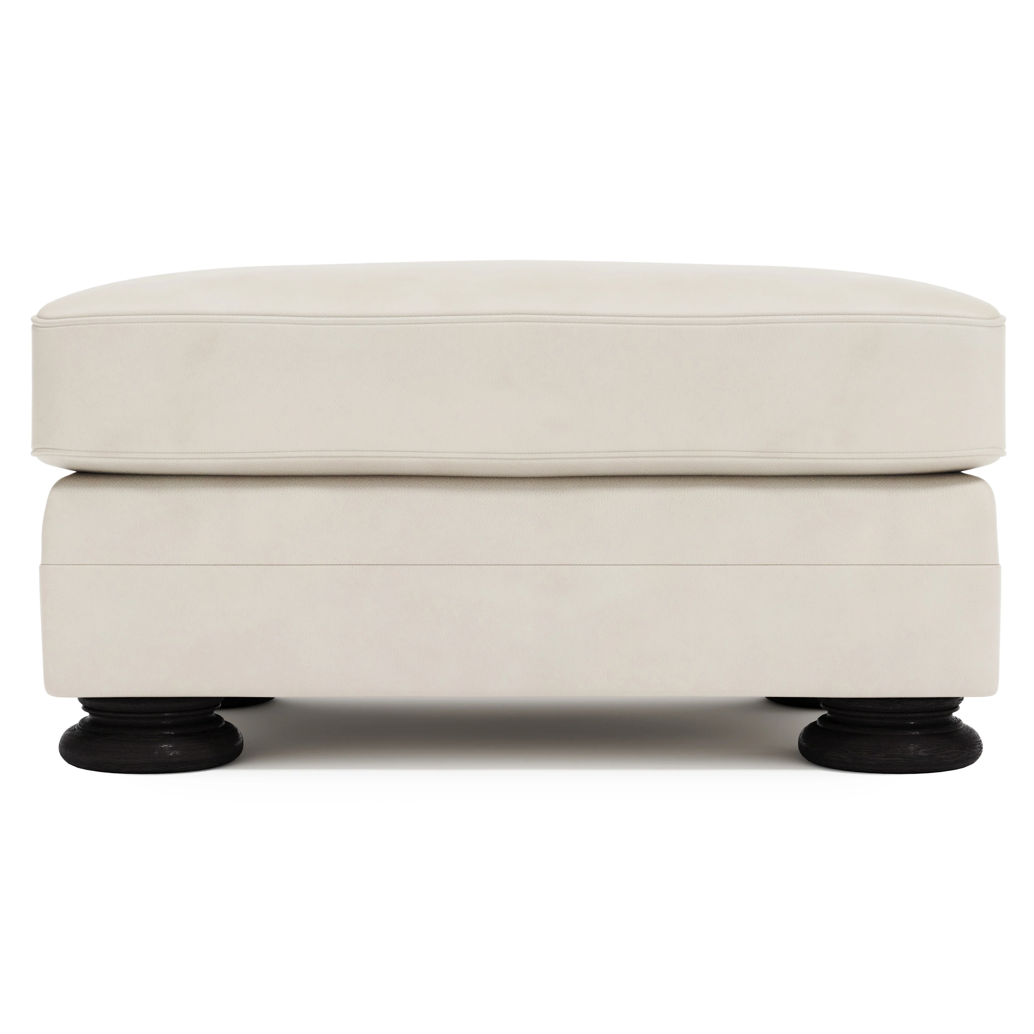 Foster Leather Ottoman - Image 3