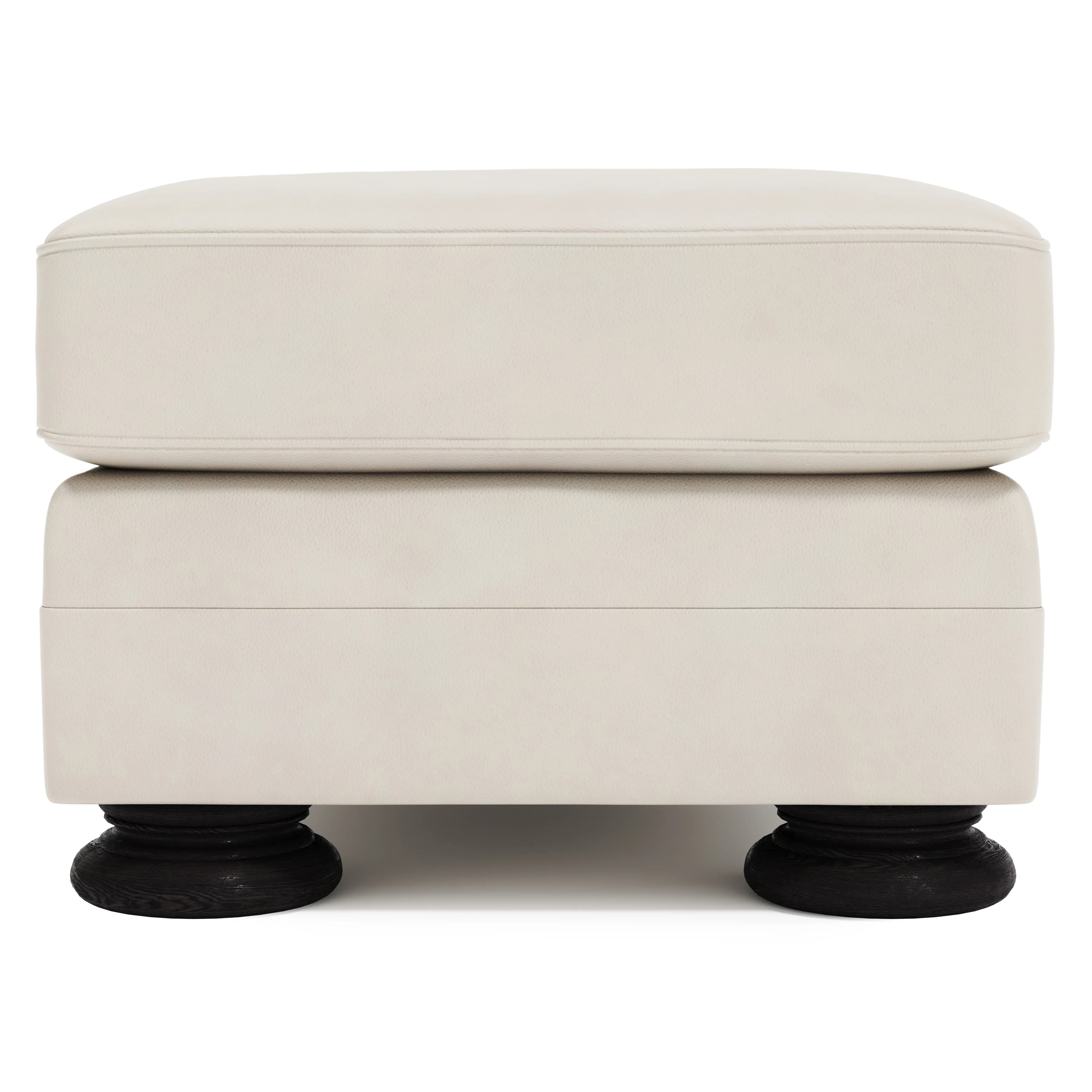 Foster Leather Ottoman - Image 4