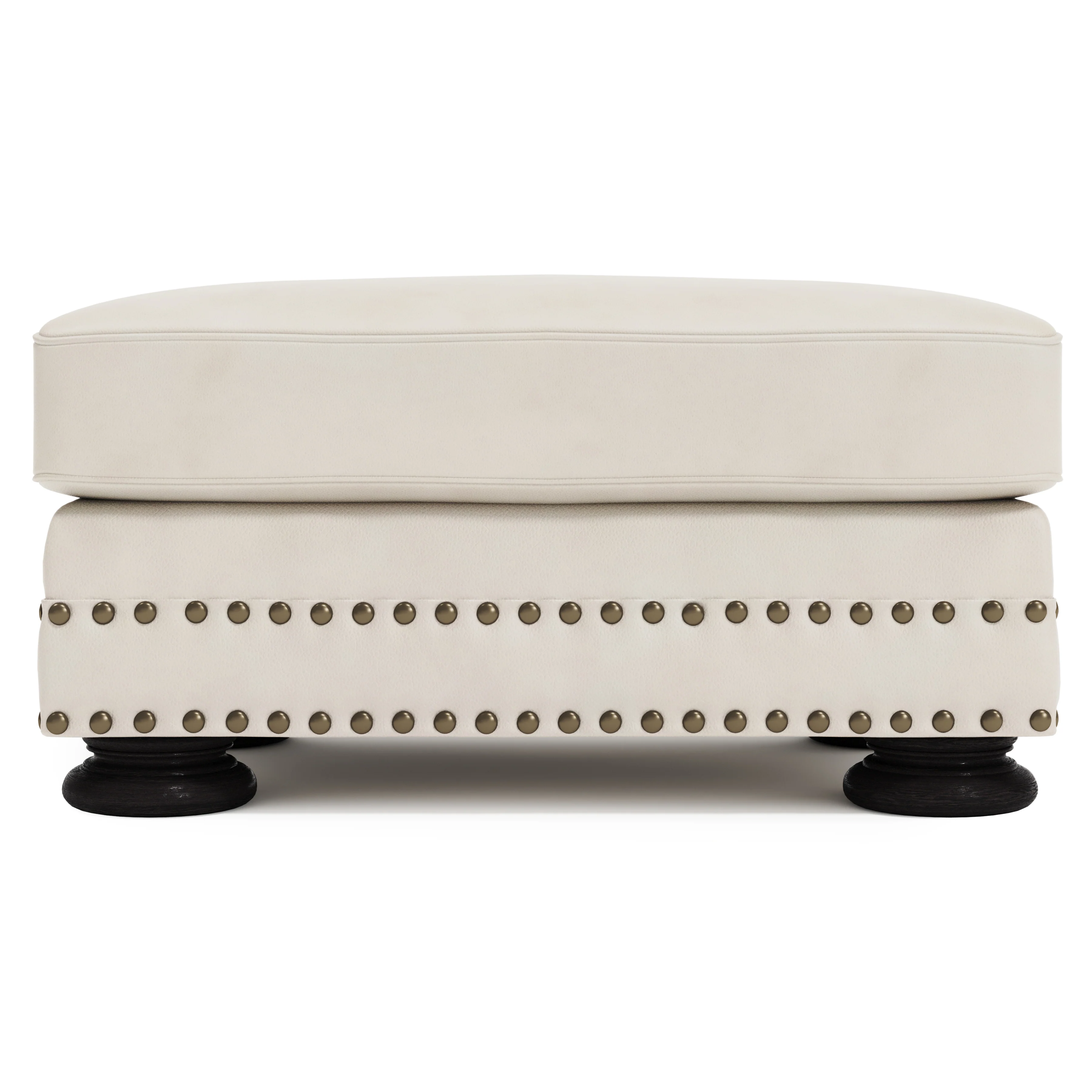 Foster Leather Ottoman - Image 3