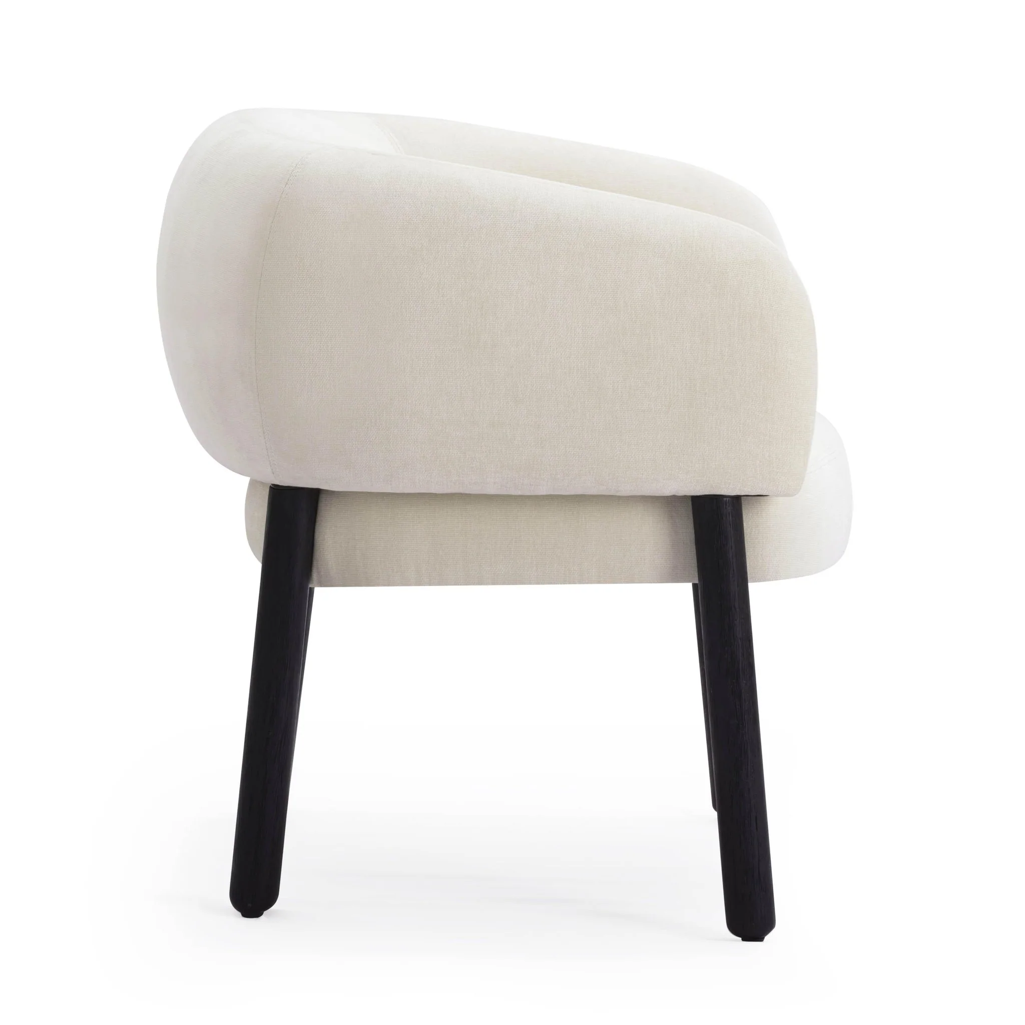 Foxy Cream Performance Basketweave Chenille Accent Chair - Image 4