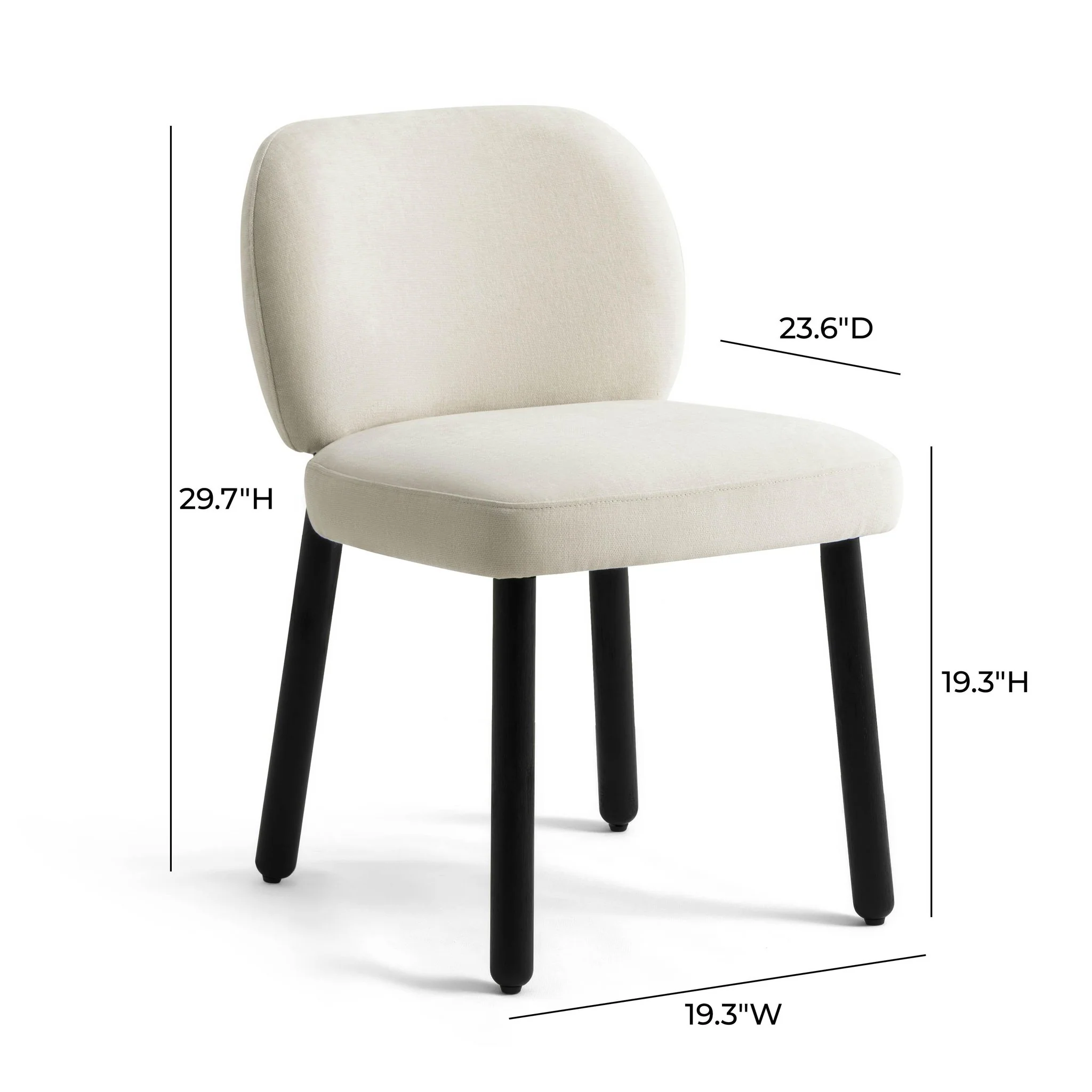 Foxy Cream Performance Basketweave Chenille Dining Chair - Image 7