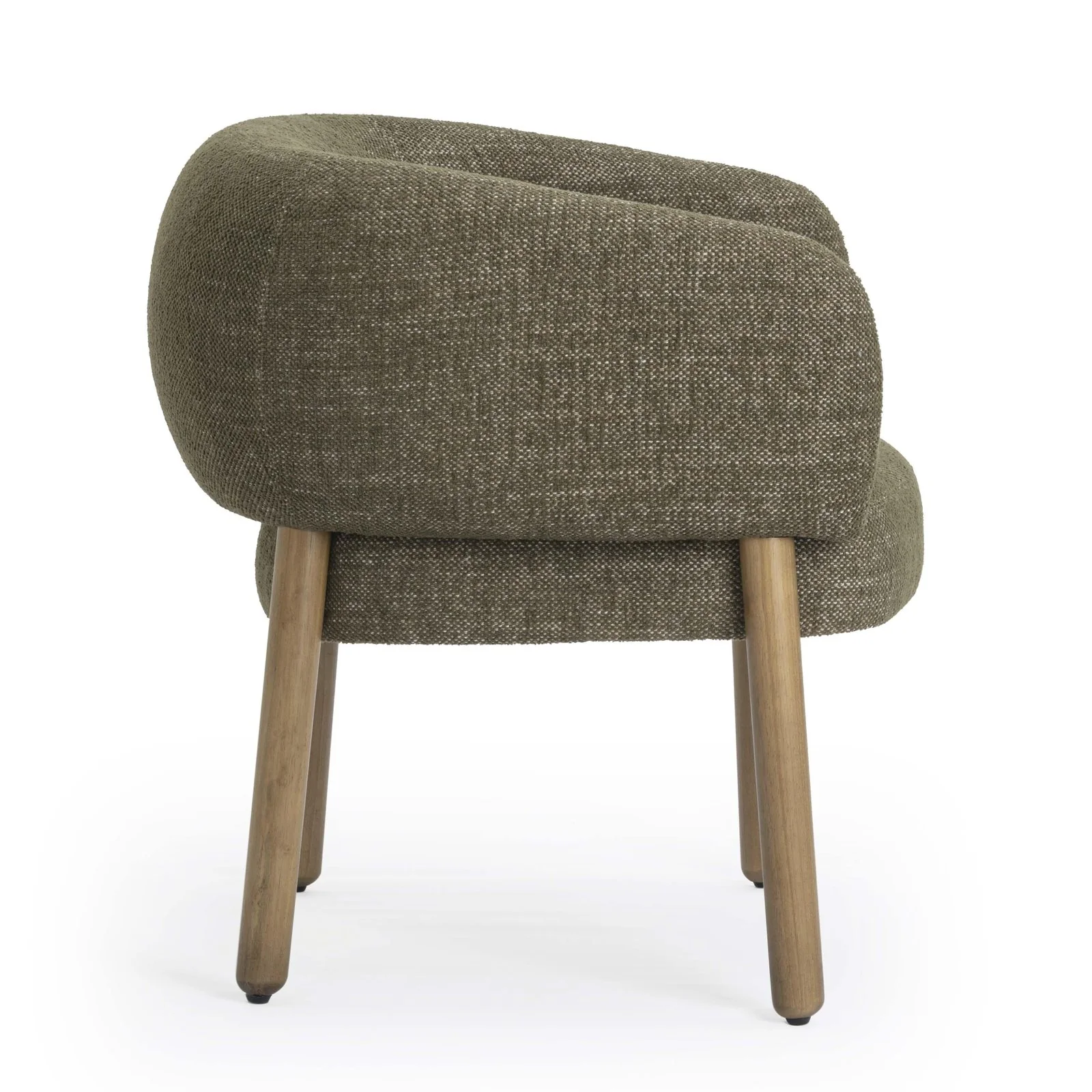 Foxy Olive Green Textured Performance  Fabric Accent Chair - Image 4