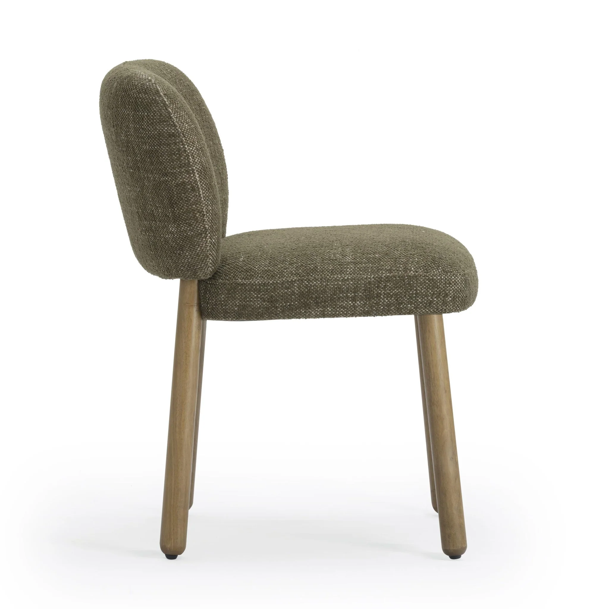 Foxy Olive Green Textured Performance Fabric Dining Chair - Image 4