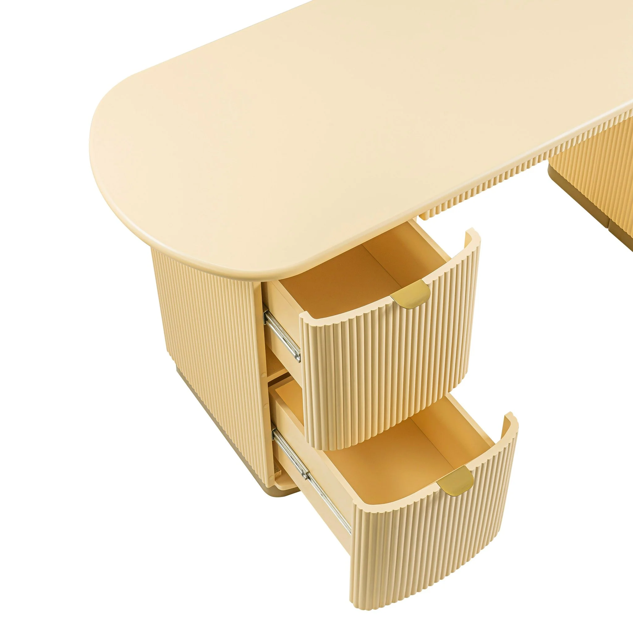 Francesca Yellow Peach 3-Drawer Desk - Image 7