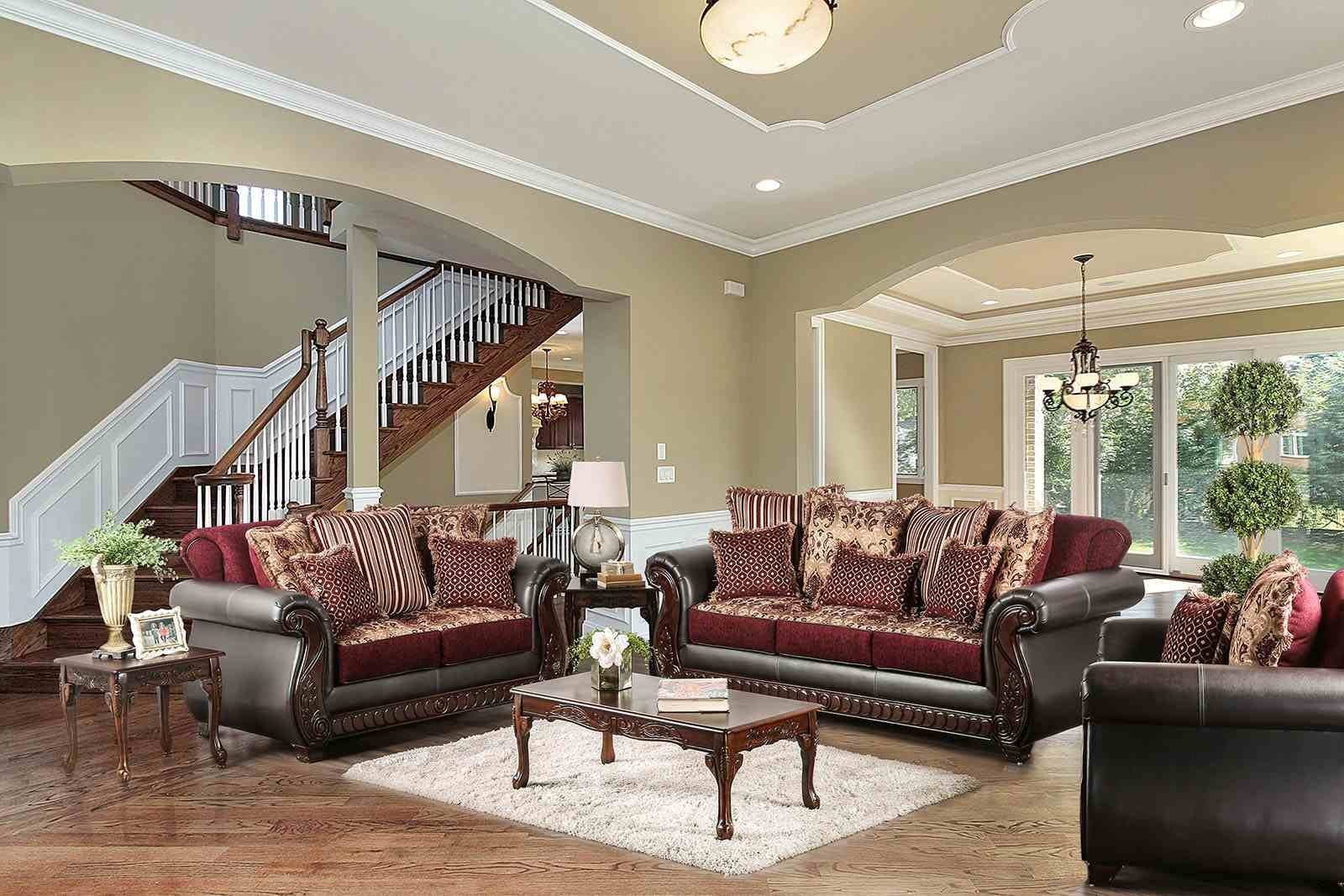 Franklin Loveseat, Burgundy - Image 2