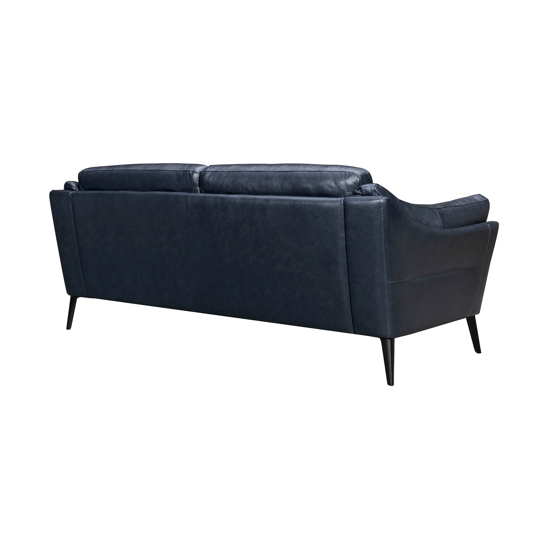 Franz 87" Modern Blue Genuine Leather Sofa - Image 3