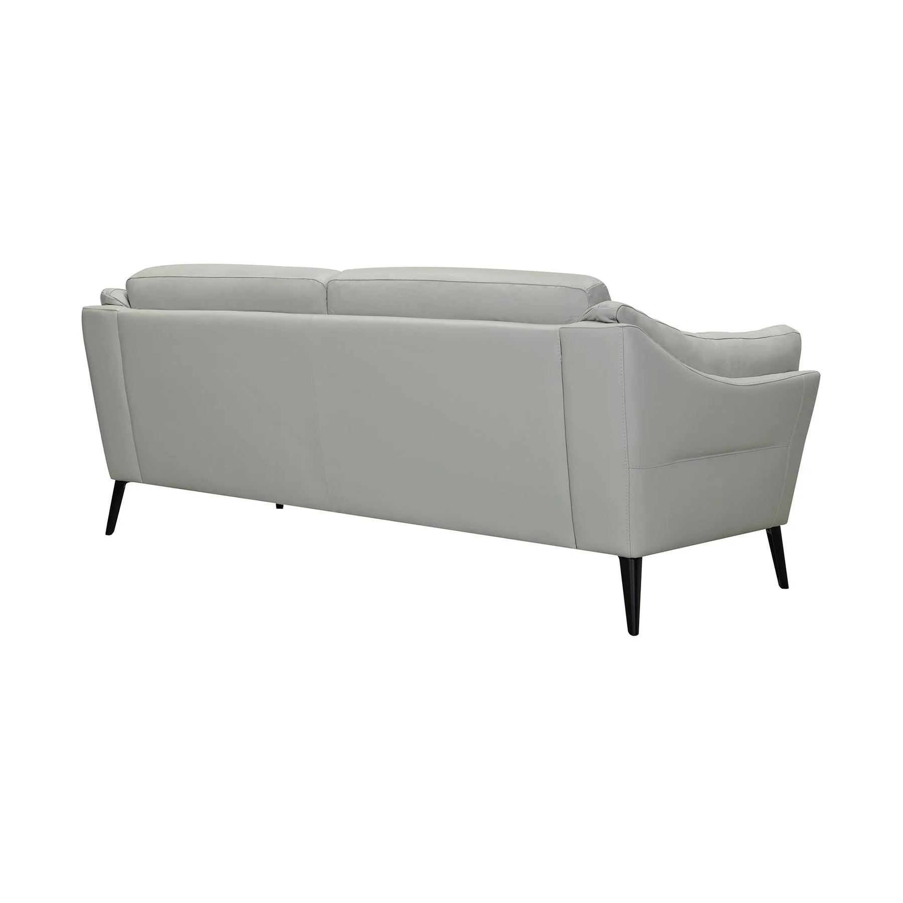 Franz 87" Modern Dove Gray Genuine Leather Sofa - Image 3
