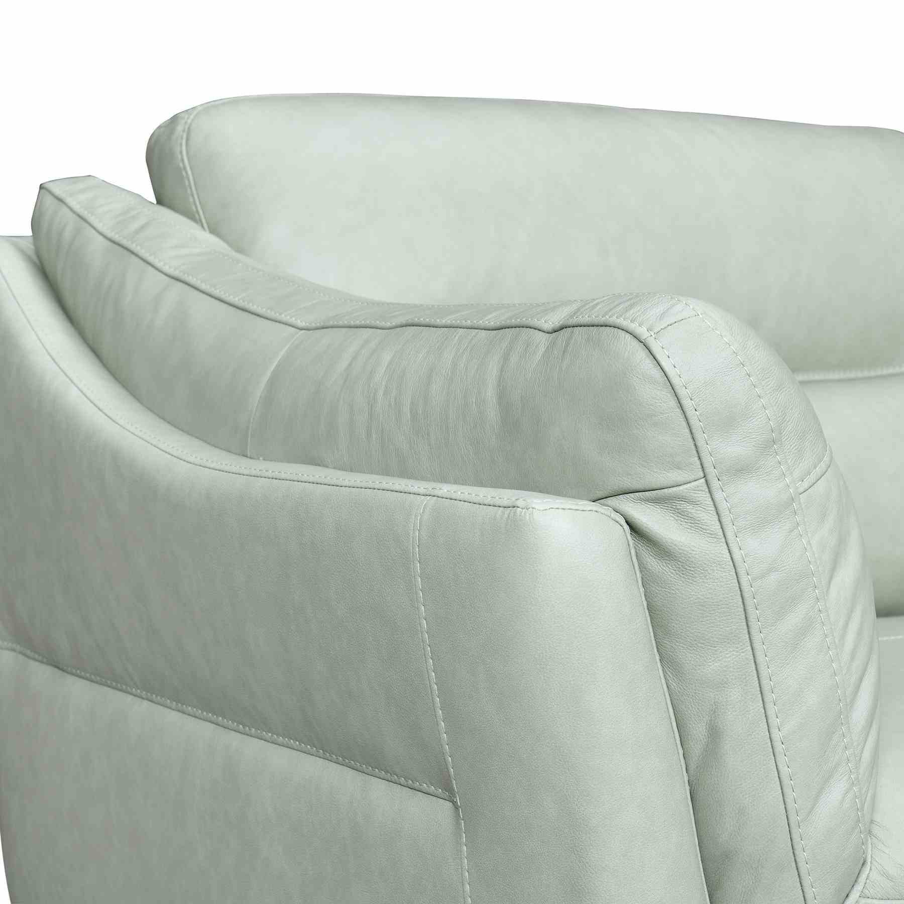 Franz Mint Leather Sofa - Image 5