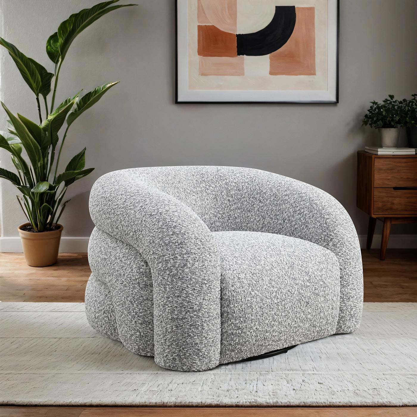 Freja Swivel Chair, Cloud Gray - Image 2