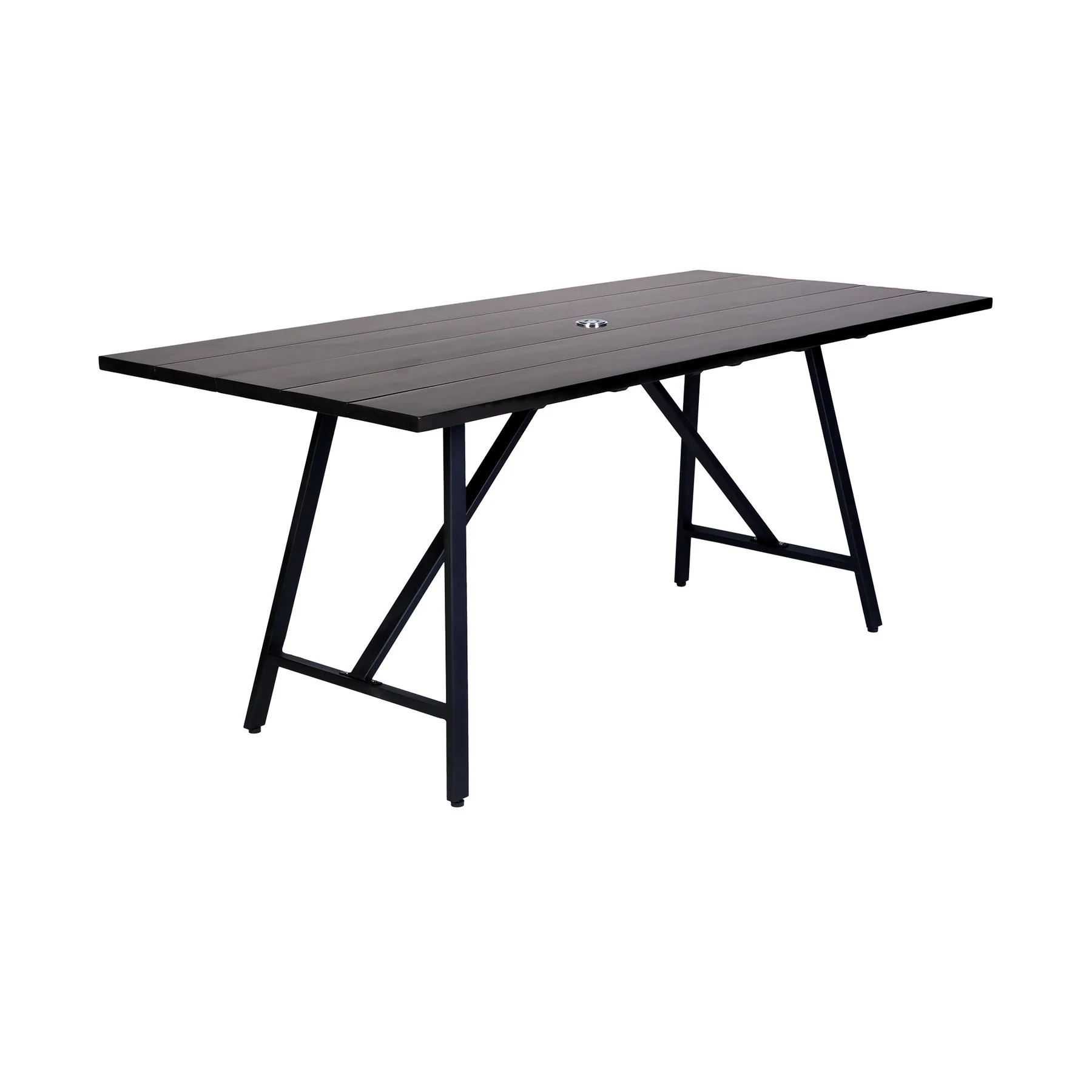 Frinton and Ditas 5 Piece Dining Set in Dark Eucalyptus and Metal with Gray Rope - Image 4