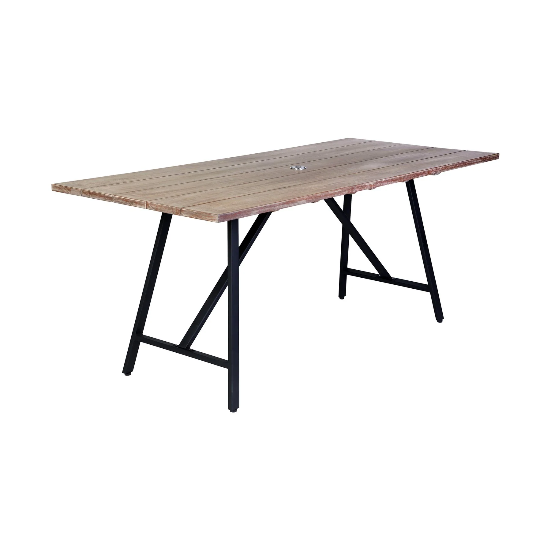 Frinton and Shasta 5 Piece Outdoor Patio Dining Set in Light Eucalyptus Wood and Brick Red Rope - Image 4