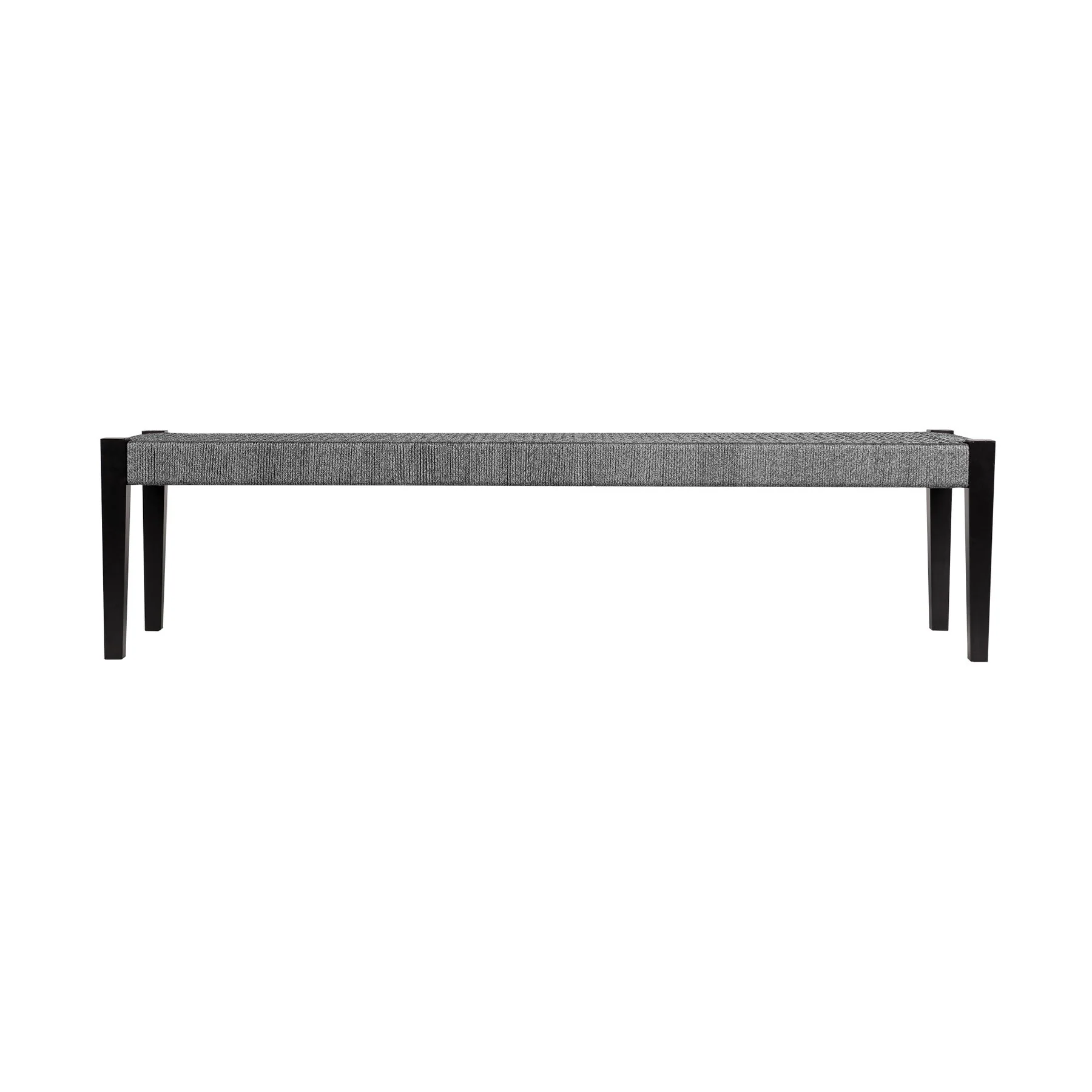 Frinton Ditas and Rhett 5 Piece Outdoor Dining Set with Dark Eucalyptus Wood and Gray Rope and Cushions - Image 7